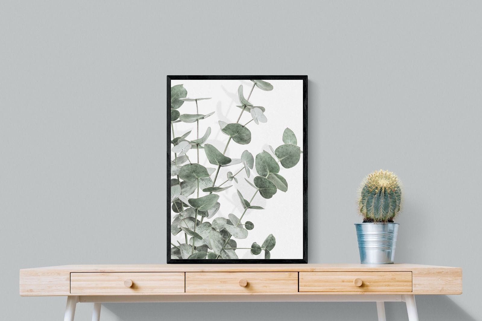 Flourishing Eucalyptus-Wall_Art-60 x 80cm-Mounted Canvas-Black-Pixalot