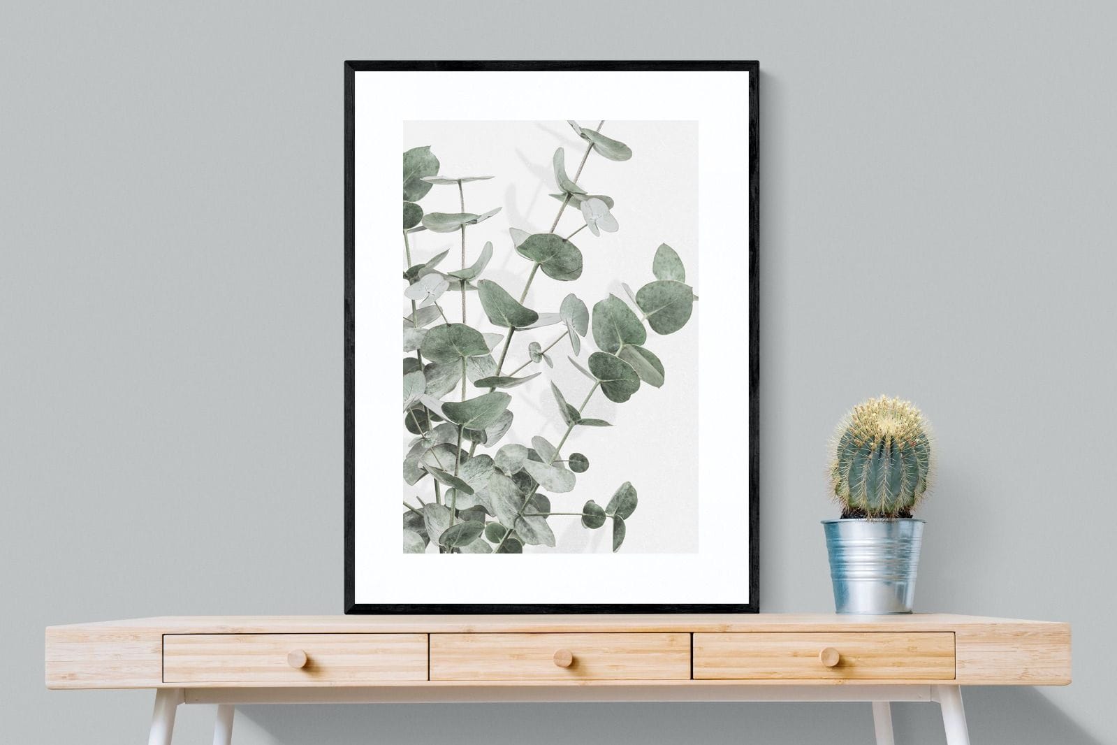 Flourishing Eucalyptus-Wall_Art-75 x 100cm-Framed Print-Black-Pixalot