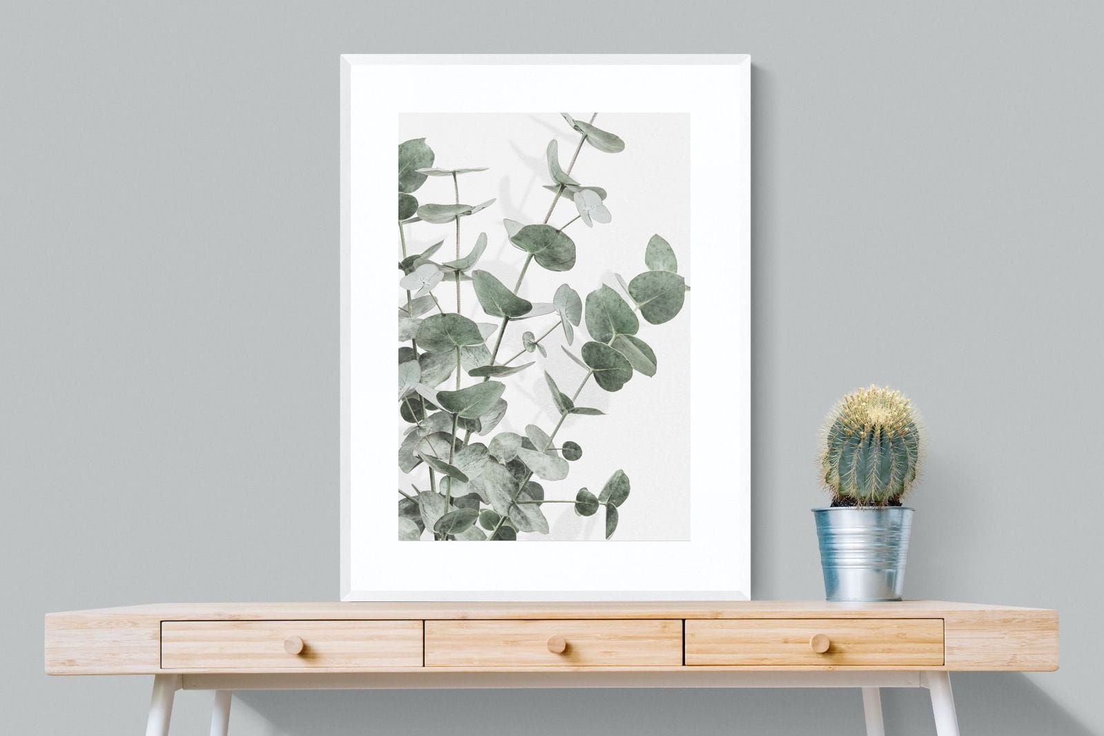 Flourishing Eucalyptus-Wall_Art-75 x 100cm-Framed Print-White-Pixalot