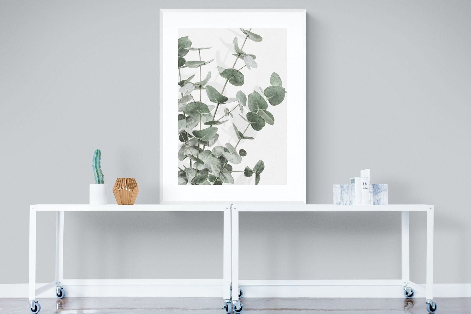 Flourishing Eucalyptus-Wall_Art-90 x 120cm-Framed Print-White-Pixalot