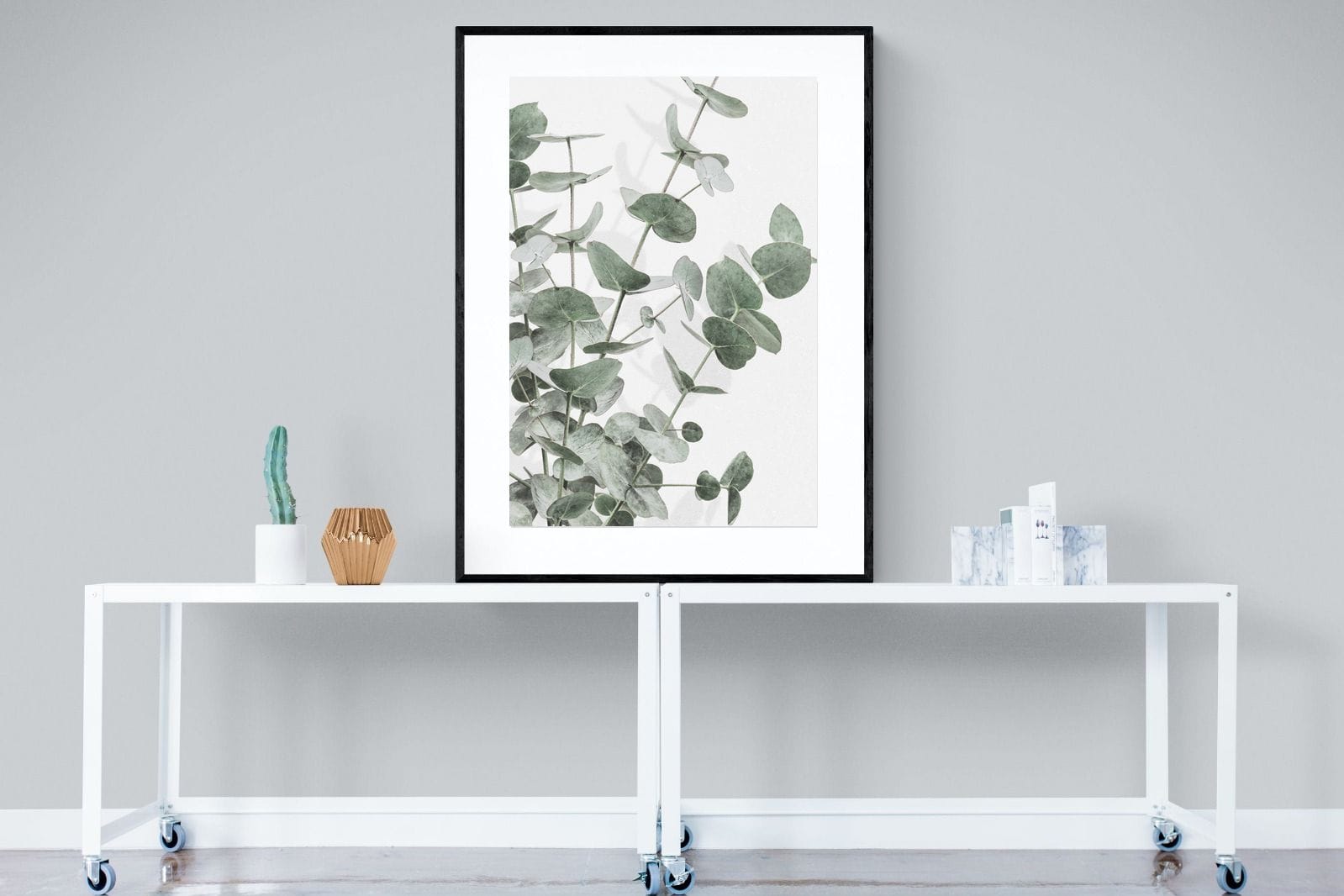 Flourishing Eucalyptus-Wall_Art-90 x 120cm-Framed Print-Black-Pixalot