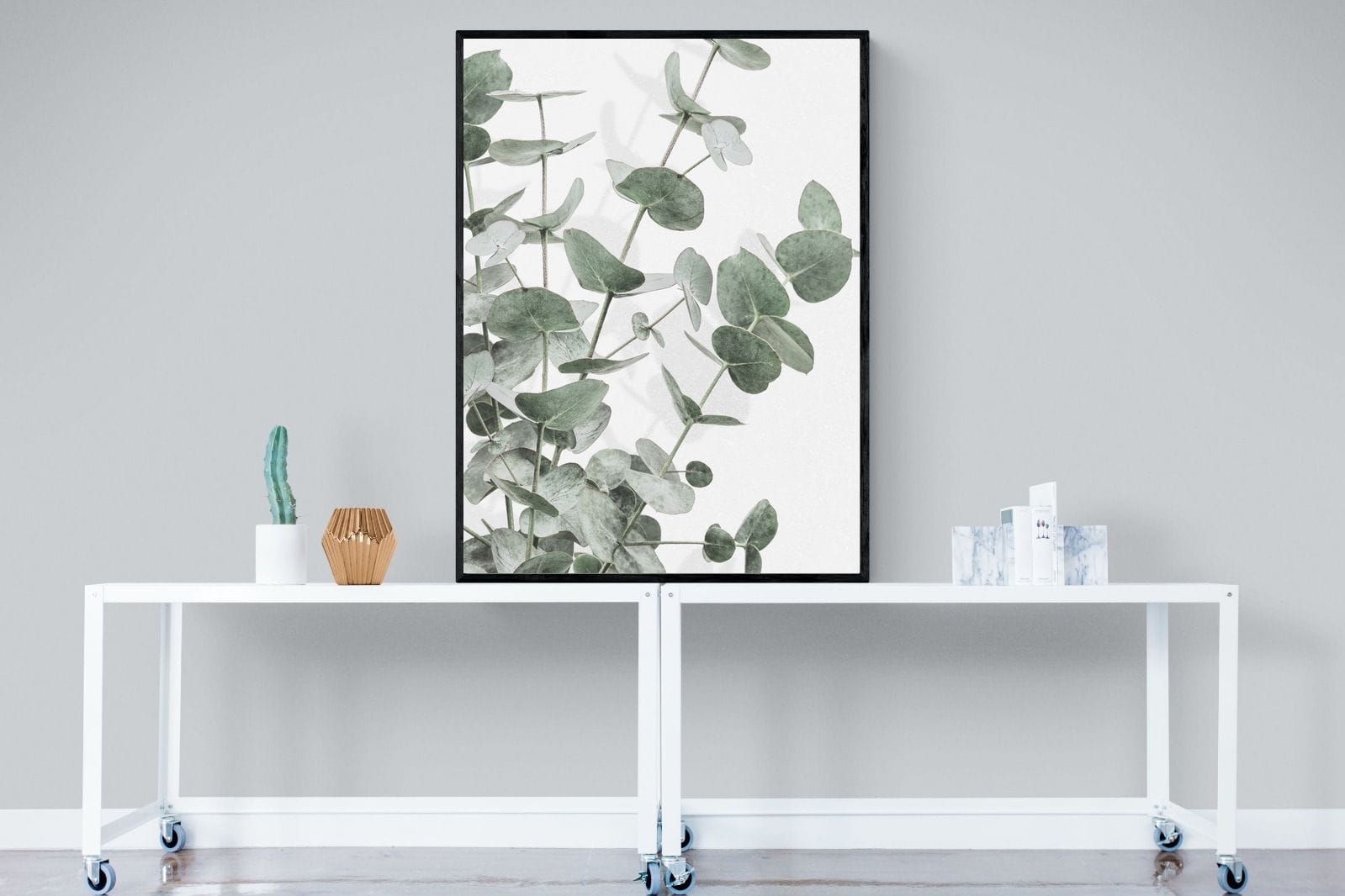 Flourishing Eucalyptus-Wall_Art-90 x 120cm-Mounted Canvas-Black-Pixalot