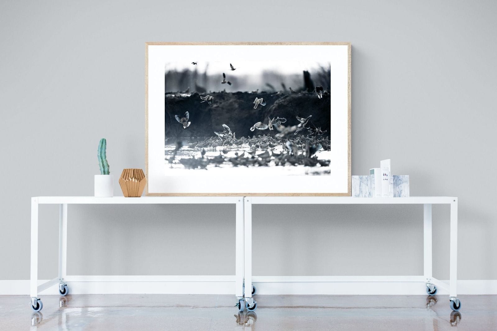 Fluttering Angels-Wall_Art-120 x 90cm-Framed Print-Wood-Pixalot