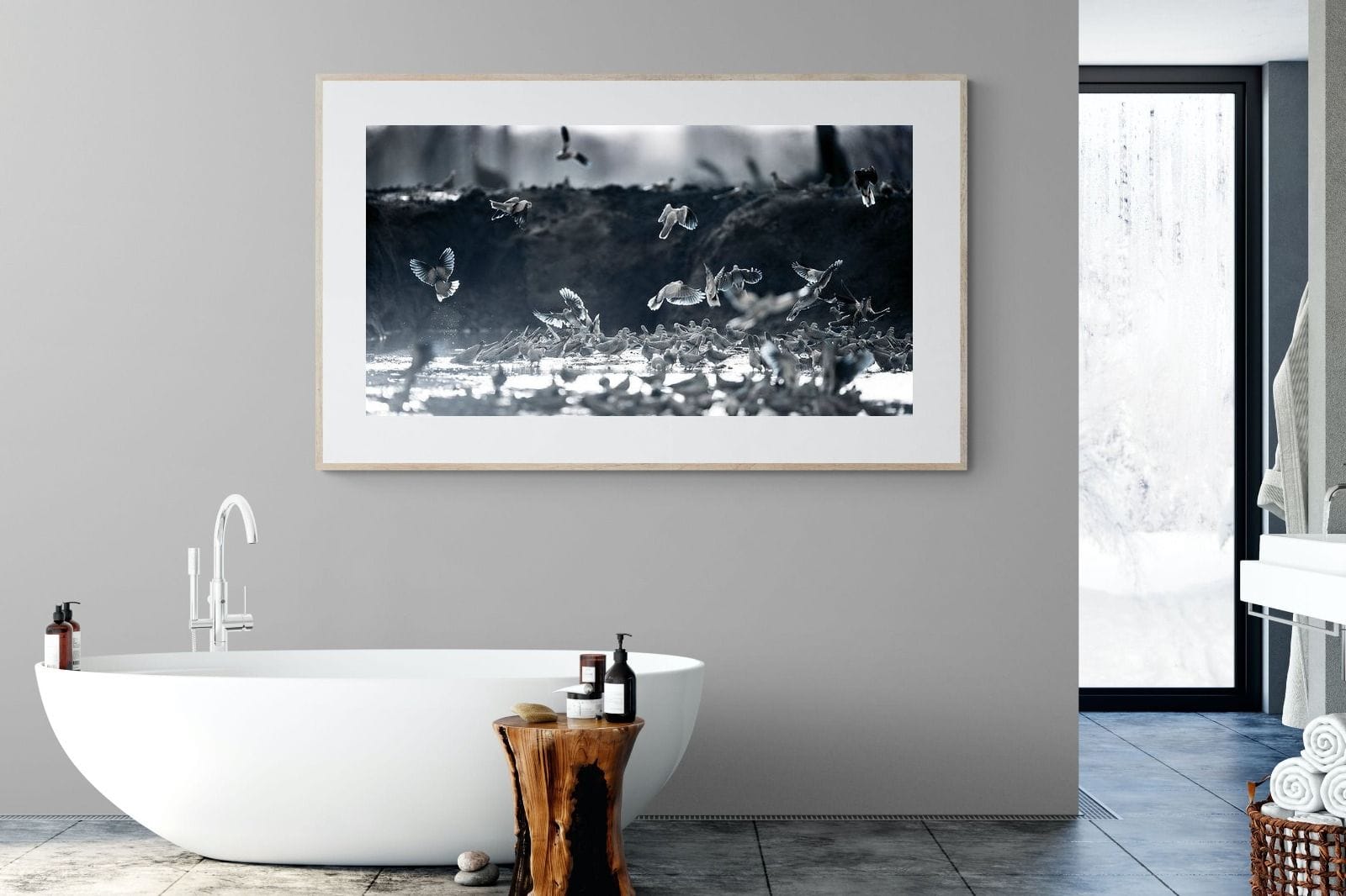 Fluttering Angels-Wall_Art-180 x 110cm-Framed Print-Wood-Pixalot