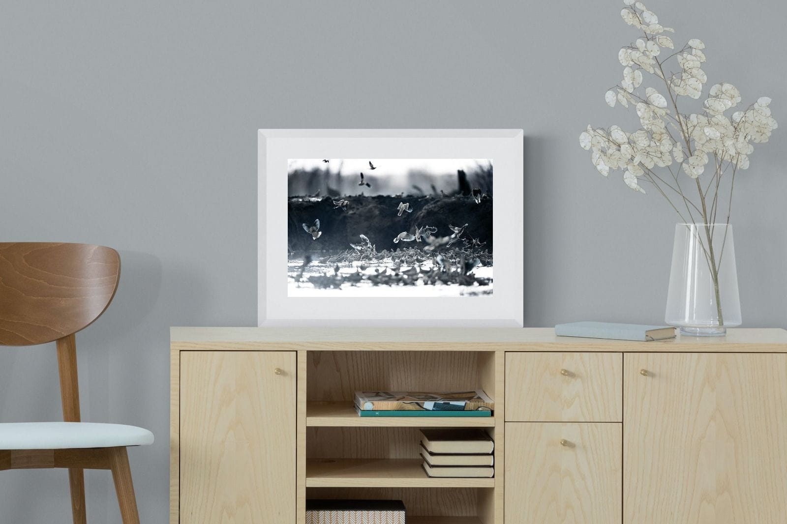 Fluttering Angels-Wall_Art-60 x 45cm-Framed Print-White-Pixalot