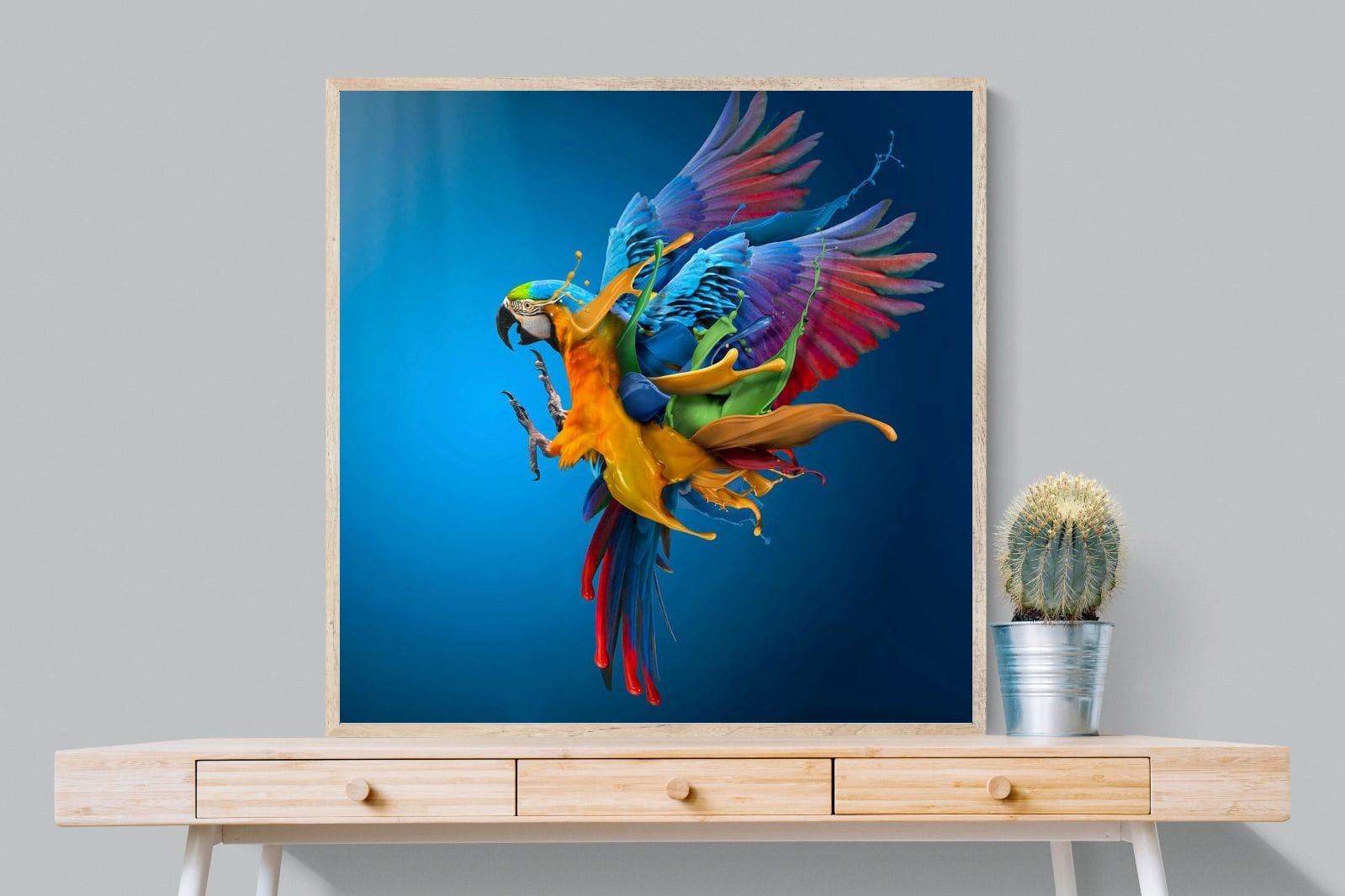 Flying Colours-Wall_Art-100 x 100cm-Mounted Canvas-Wood-Pixalot