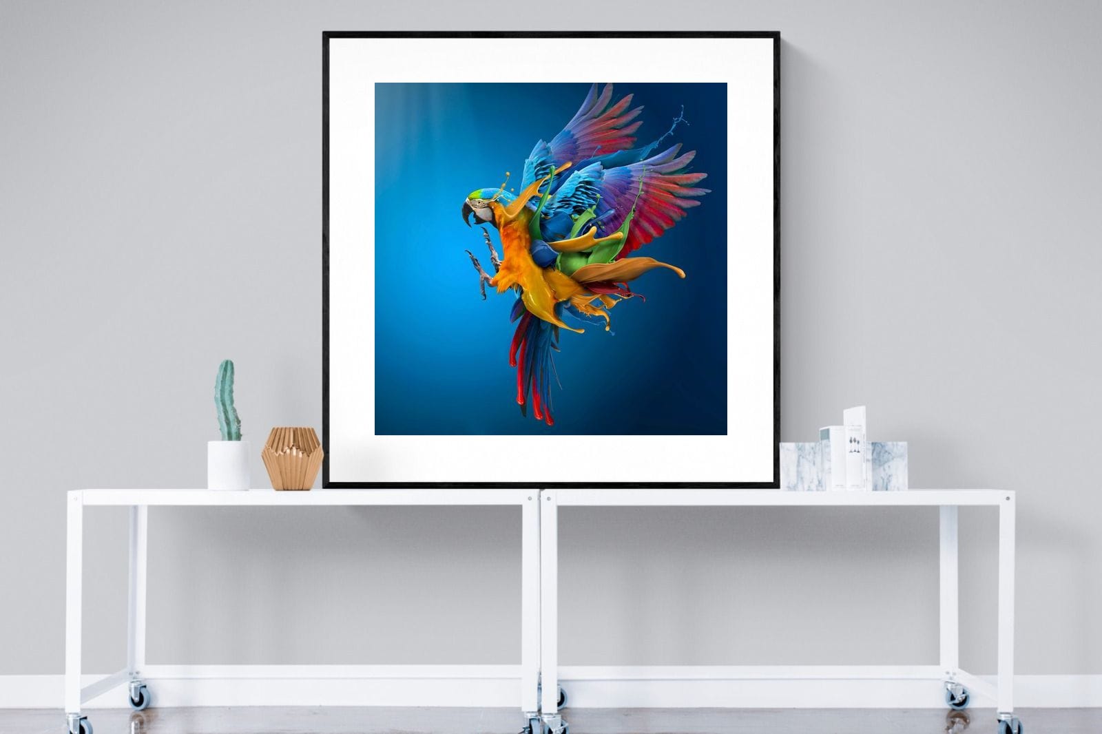 Flying Colours-Wall_Art-120 x 120cm-Framed Print-Black-Pixalot