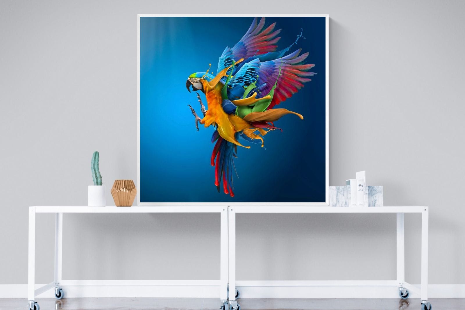 Flying Colours-Wall_Art-120 x 120cm-Mounted Canvas-White-Pixalot