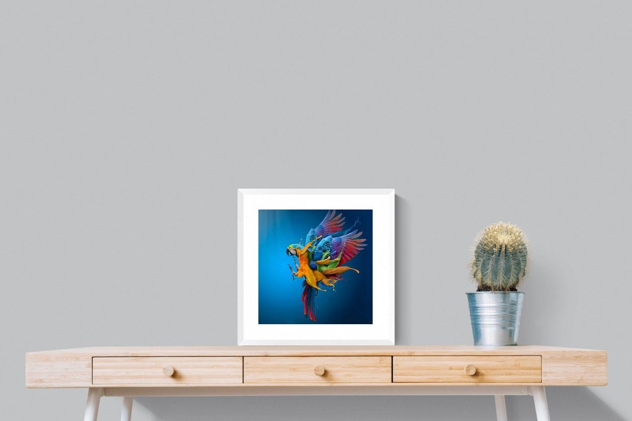 Flying Colours-Wall_Art-50 x 50cm-Framed Print-White-Pixalot