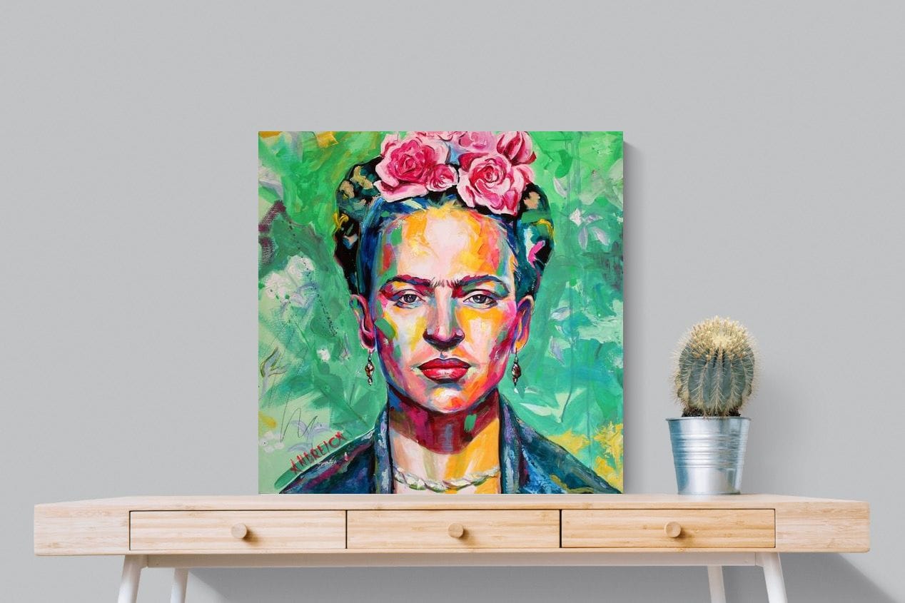 Frida Homage-Wall_Art-80 x 80cm-Mounted Canvas-No Frame-Pixalot