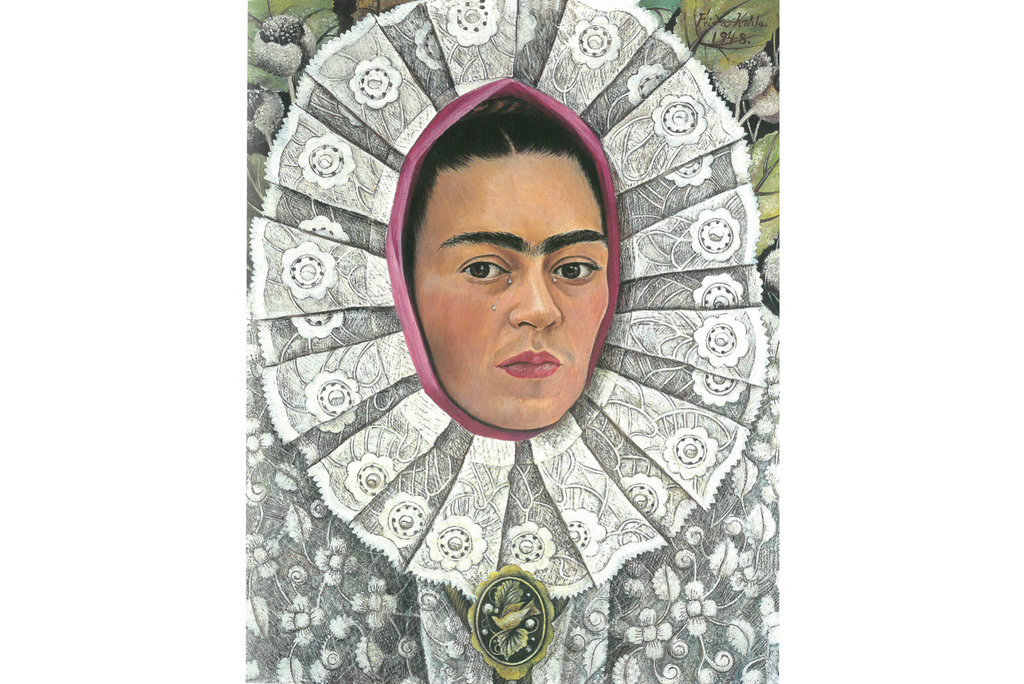 Frida Self-Portrait with Medallion-Wall_Art-Pixalot