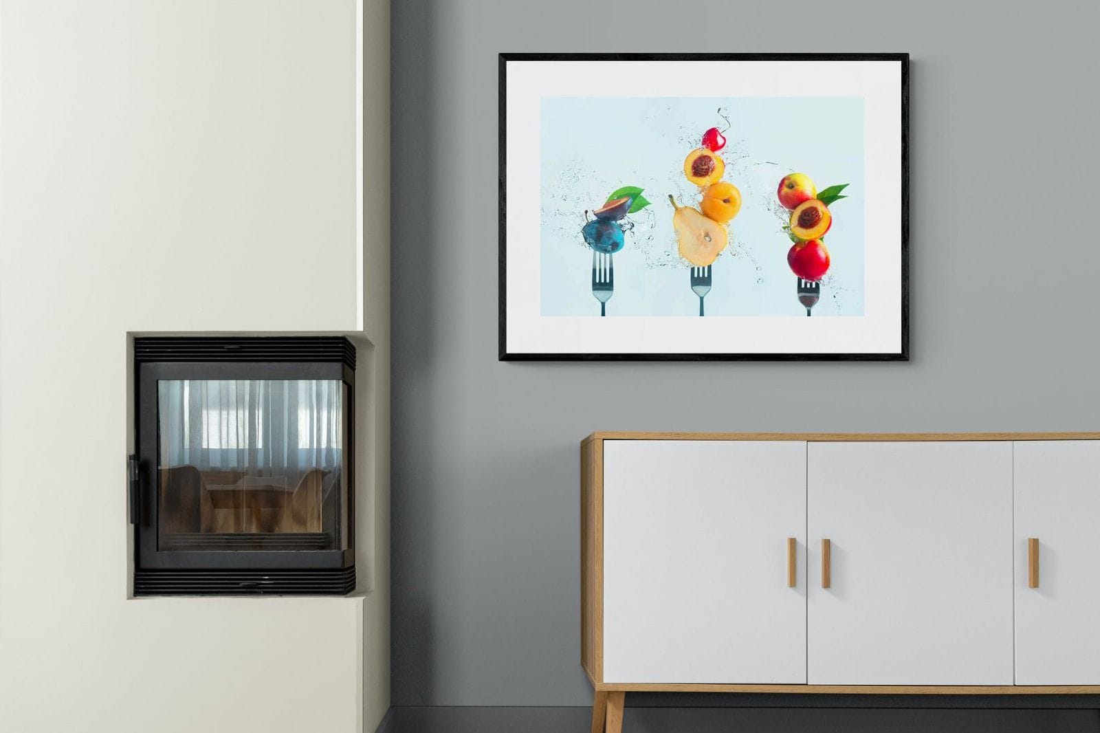 Fruit Salad-Wall_Art-100 x 75cm-Framed Print-Black-Pixalot