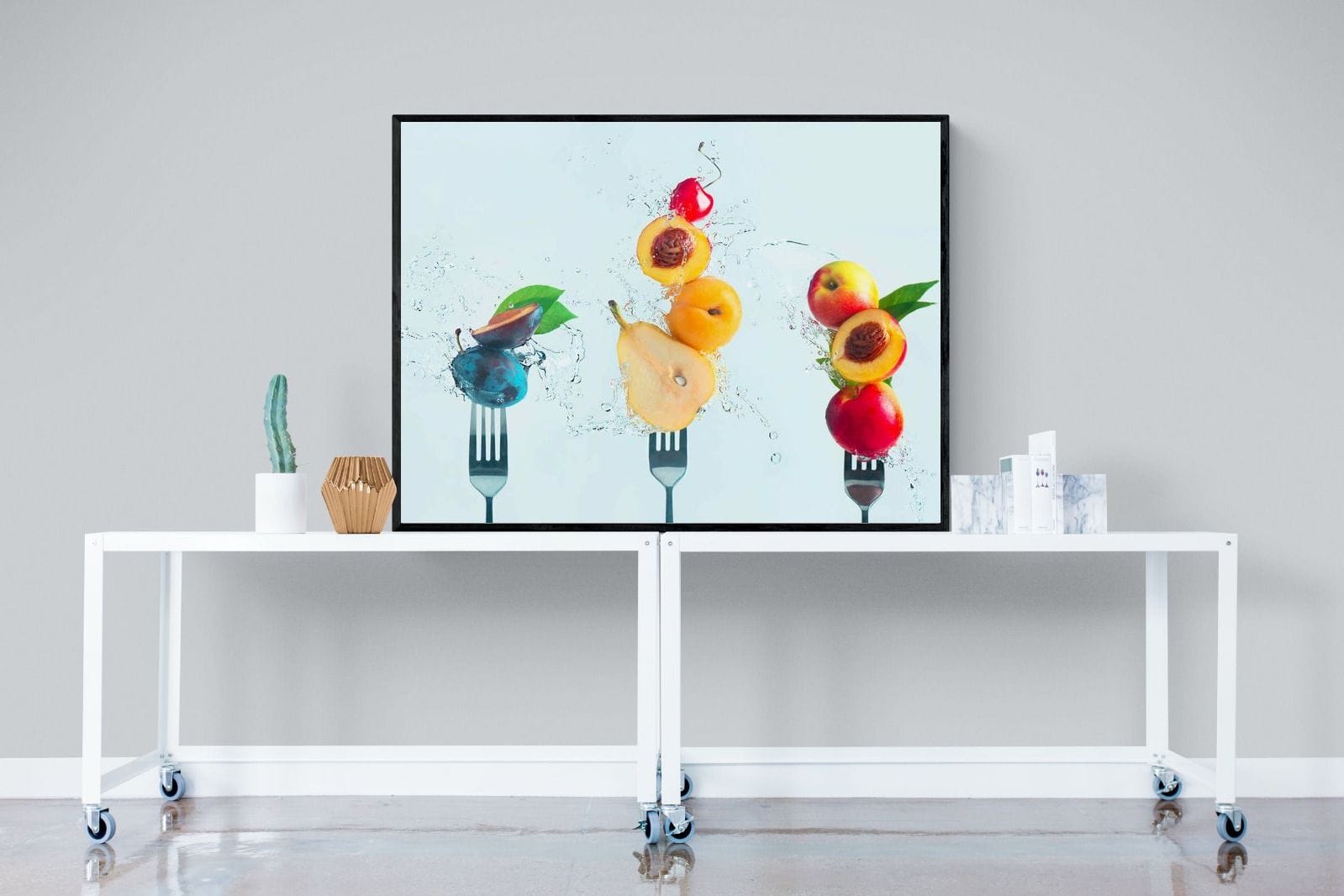 Fruit Salad-Wall_Art-120 x 90cm-Mounted Canvas-Black-Pixalot