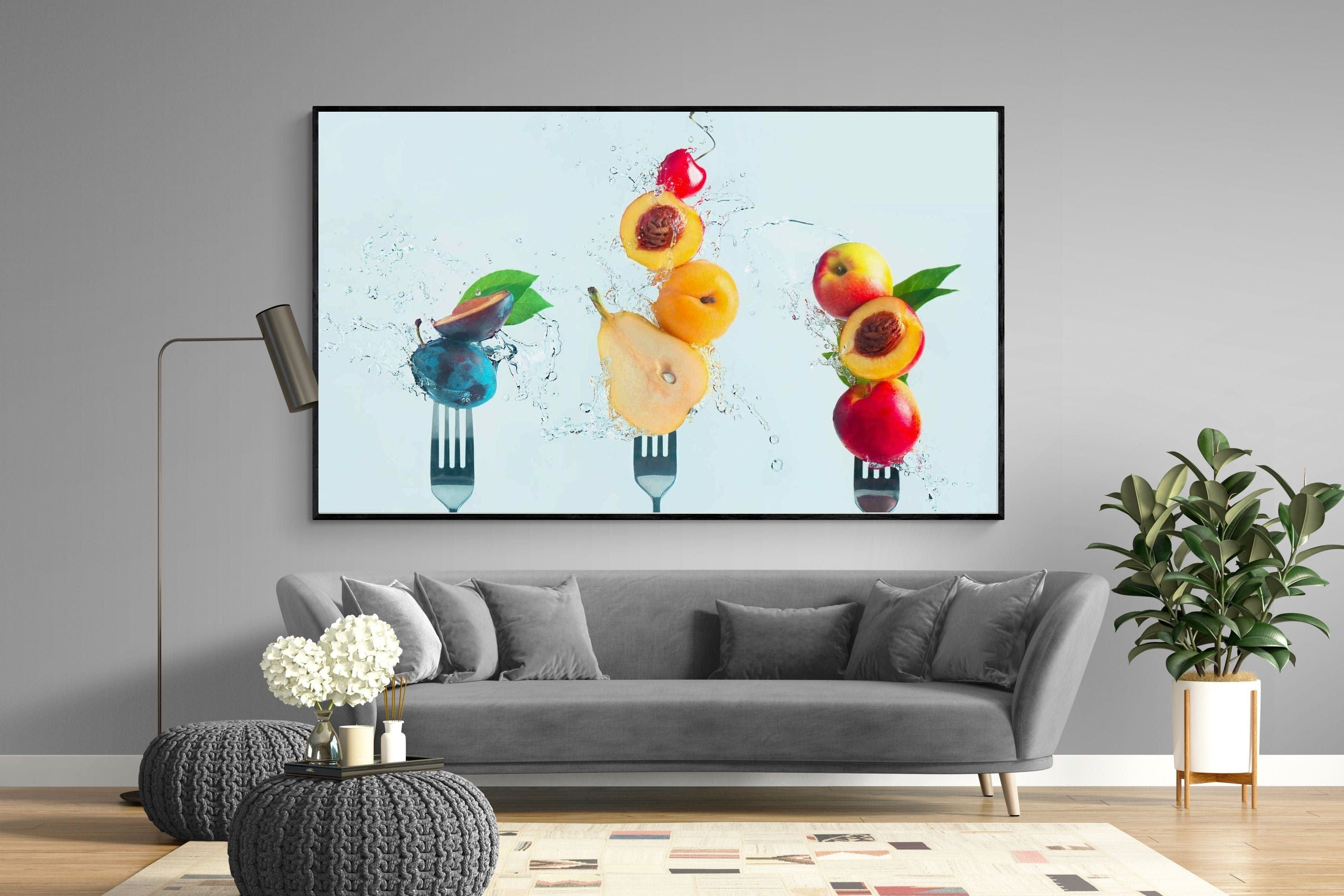 Fruit Salad-Wall_Art-220 x 130cm-Mounted Canvas-Black-Pixalot