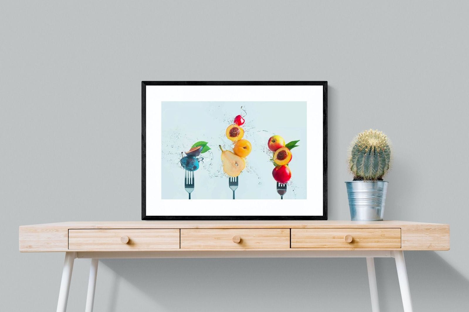Fruit Salad-Wall_Art-80 x 60cm-Framed Print-Black-Pixalot