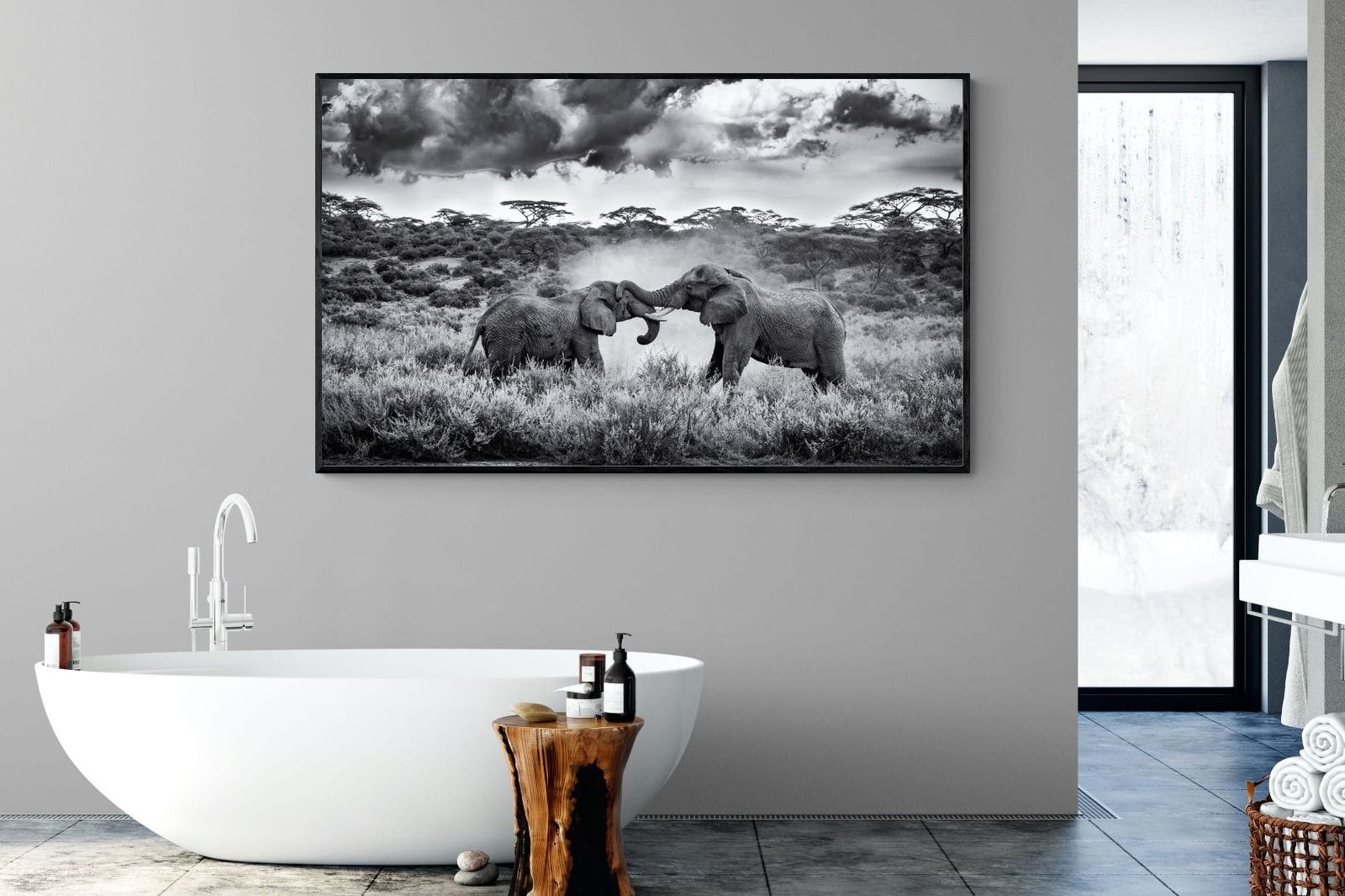 Giants-Wall_Art-180 x 110cm-Mounted Canvas-Black-Pixalot