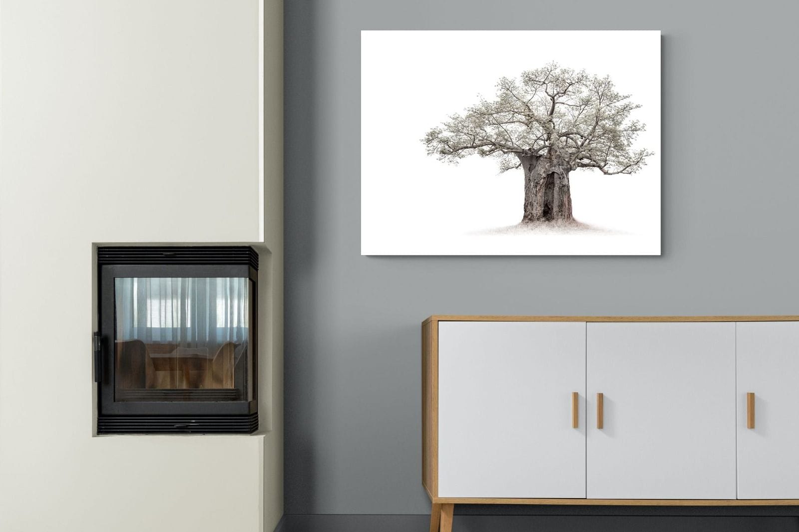 High Key Baobab-Wall_Art-100 x 75cm-Mounted Canvas-No Frame-Pixalot