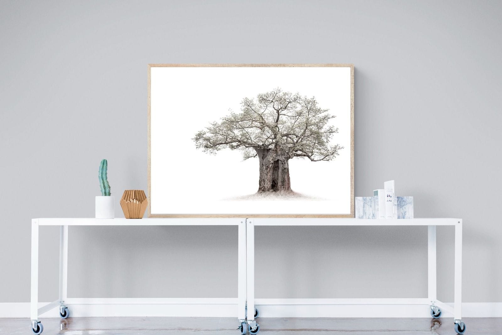 High Key Baobab-Wall_Art-120 x 90cm-Mounted Canvas-Wood-Pixalot