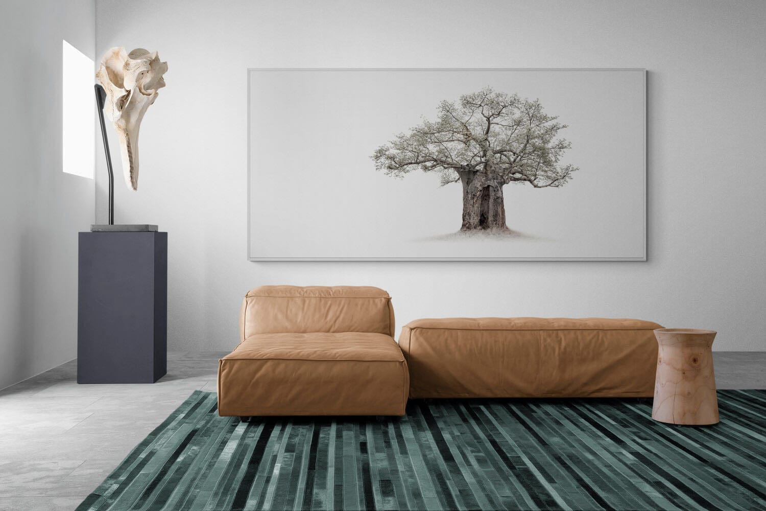 High Key Baobab-Wall_Art-275 x 130cm-Mounted Canvas-White-Pixalot