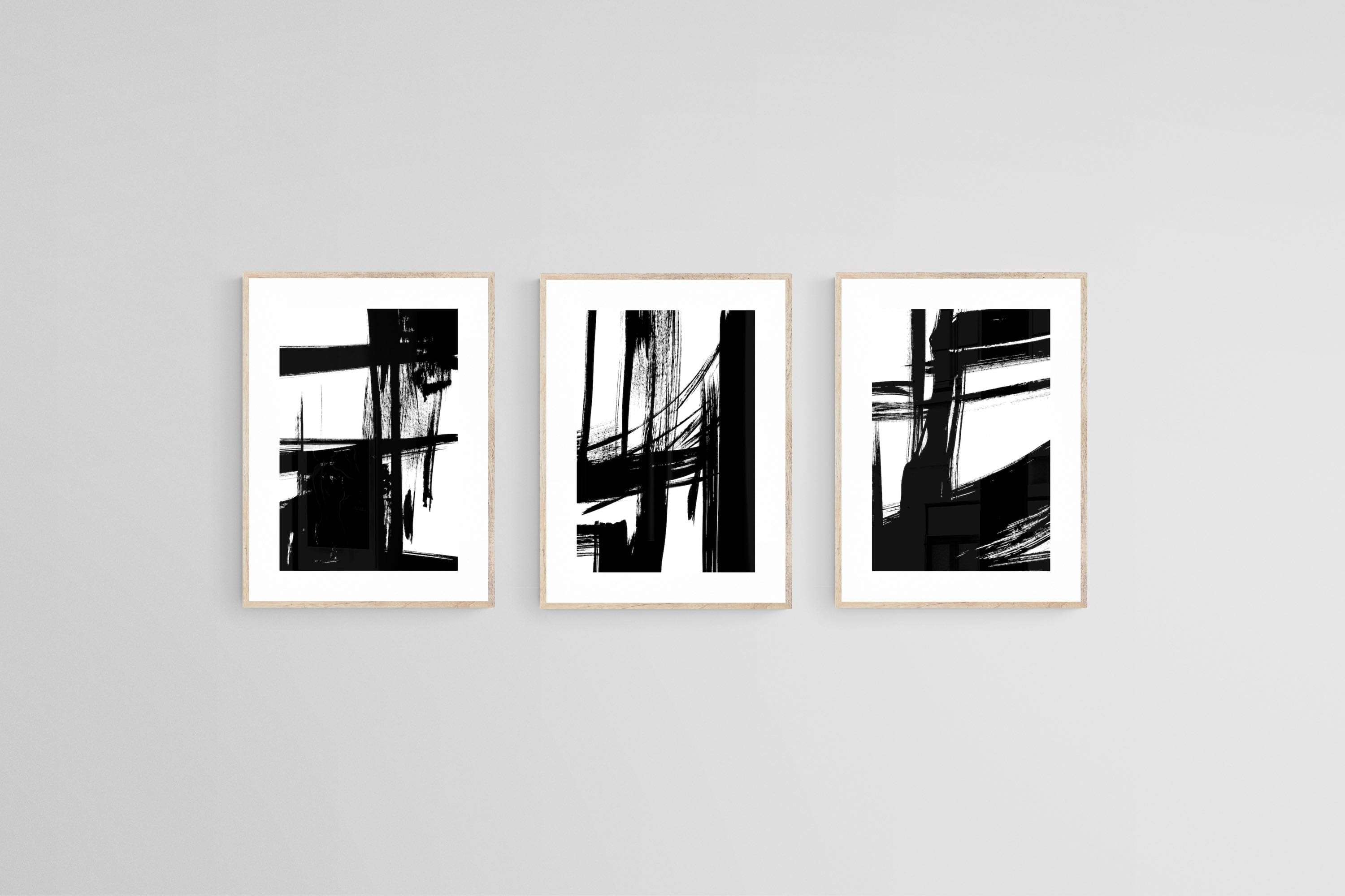 Hijinks Set-Wall_Art-45 x 60cm (x3)-Framed Print-Wood-Pixalot