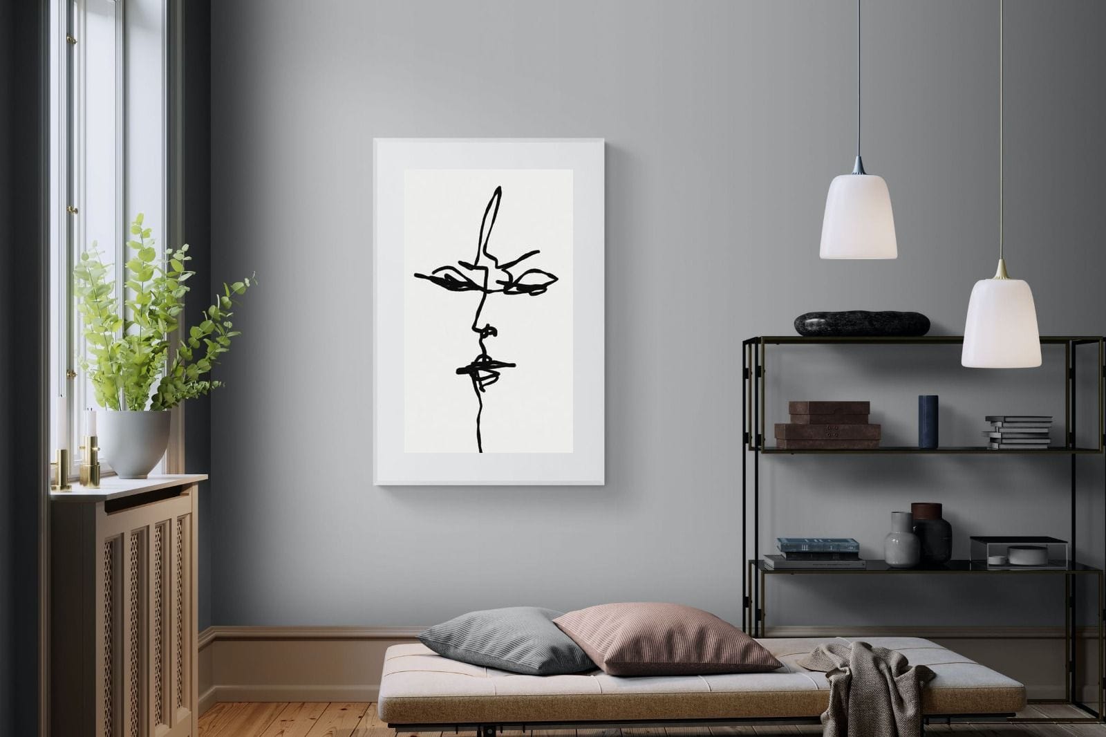 Him-Wall_Art-100 x 150cm-Framed Print-White-Pixalot