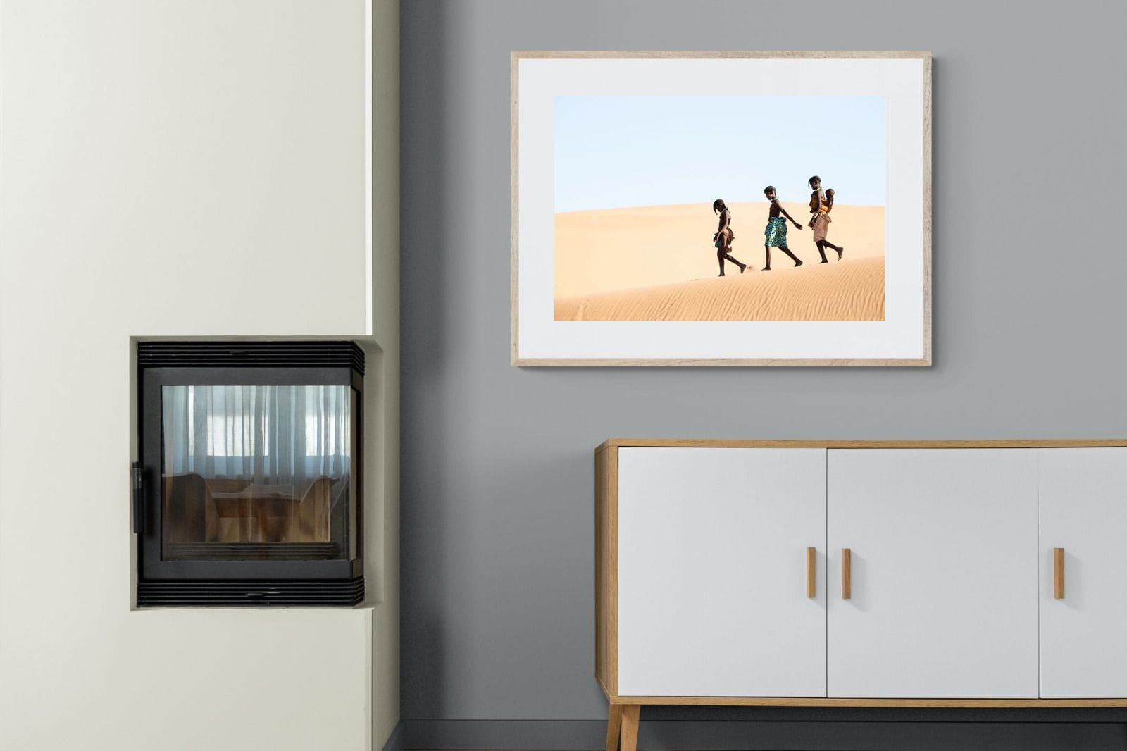 Himba Kids-Wall_Art-100 x 75cm-Framed Print-Wood-Pixalot