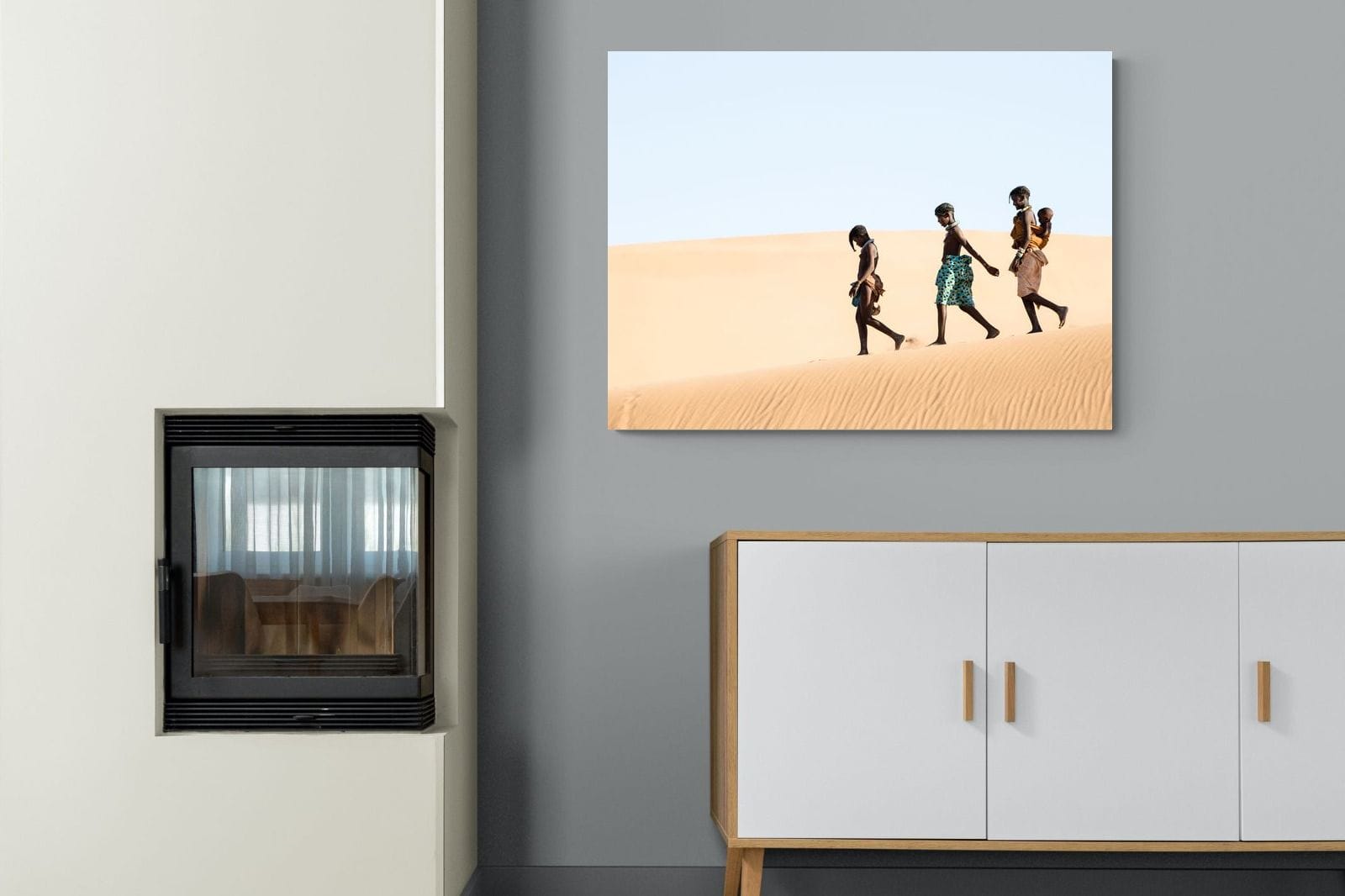 Himba Kids-Wall_Art-100 x 75cm-Mounted Canvas-No Frame-Pixalot