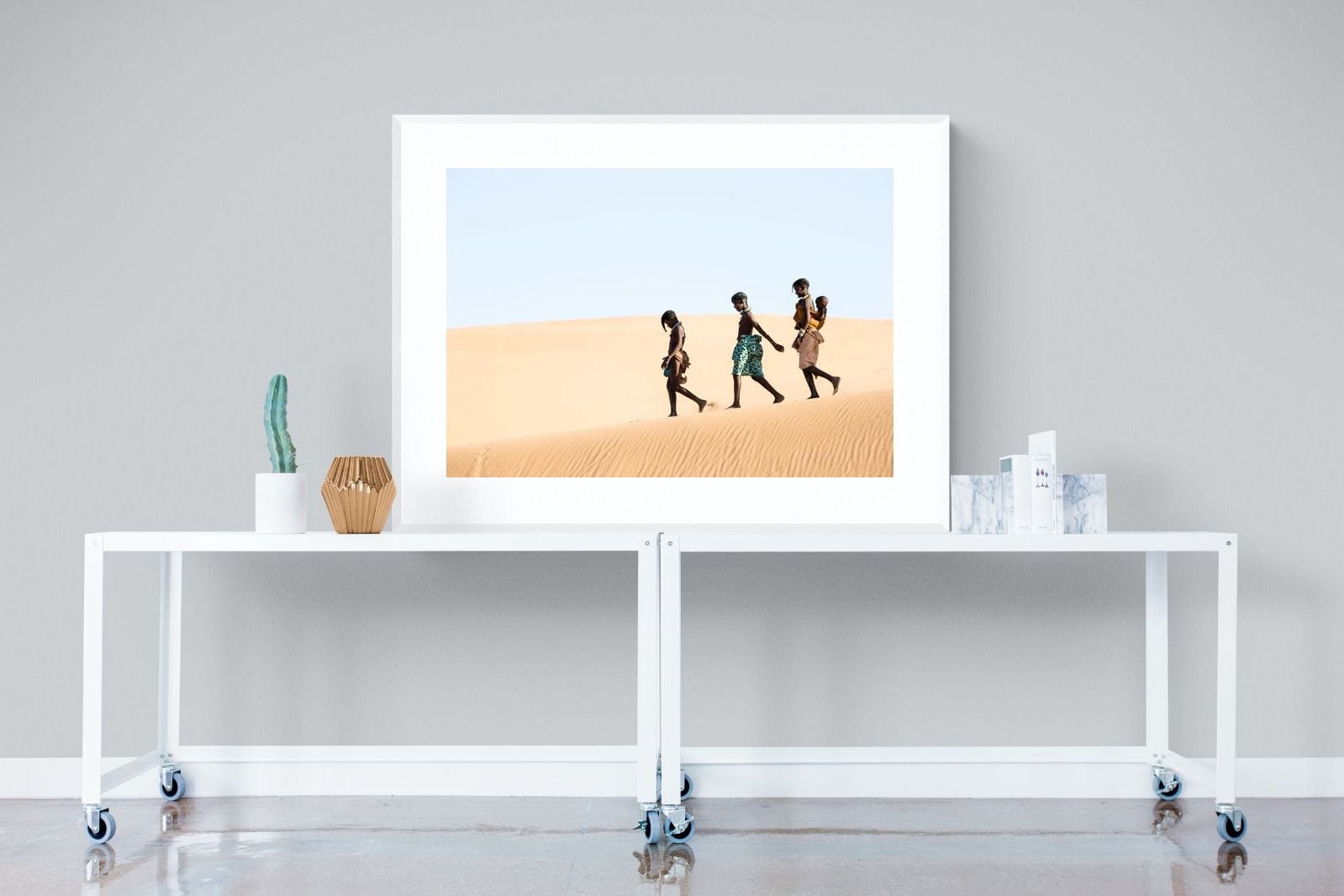 Himba Kids-Wall_Art-120 x 90cm-Framed Print-White-Pixalot