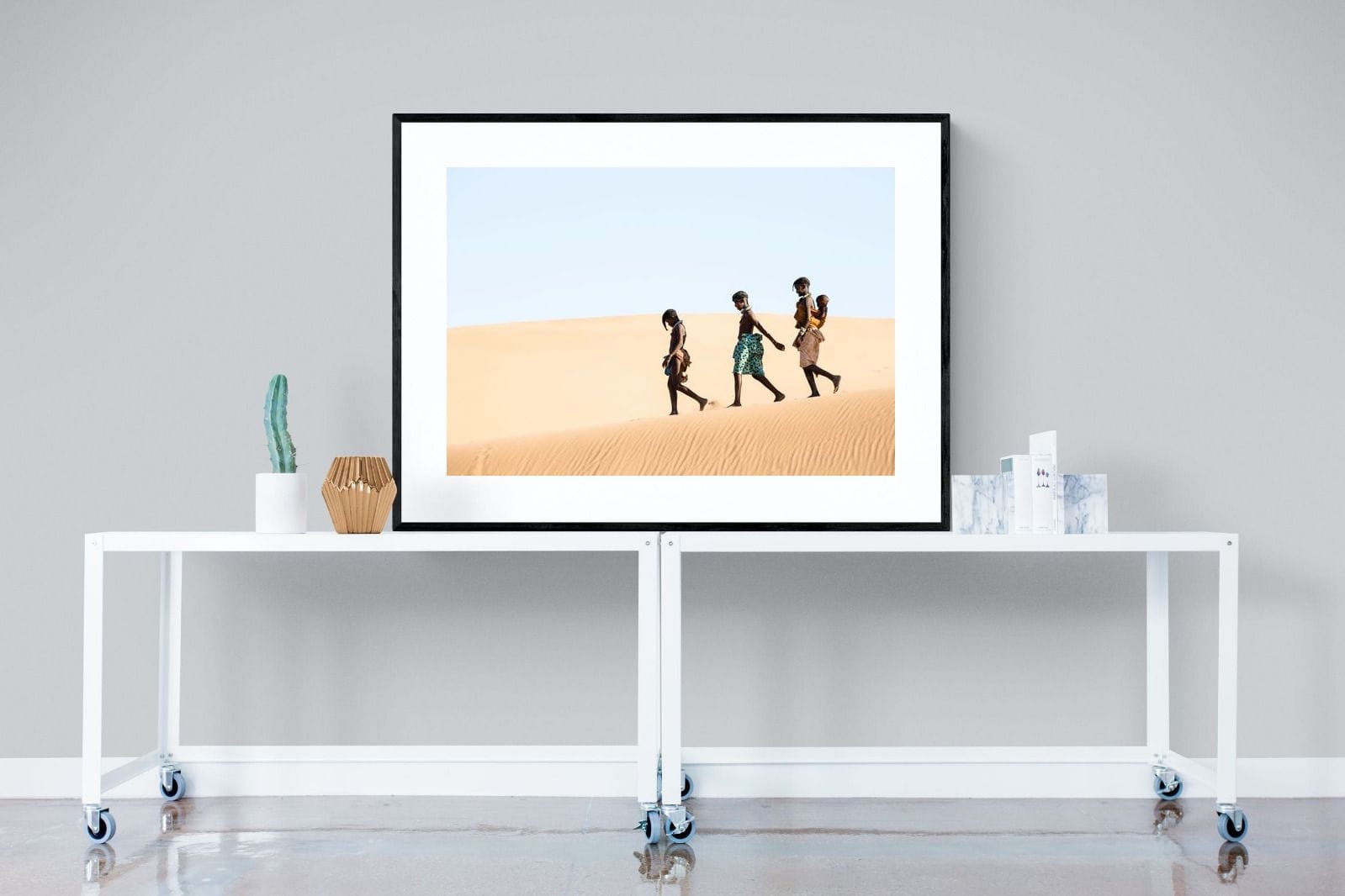 Himba Kids-Wall_Art-120 x 90cm-Framed Print-Black-Pixalot