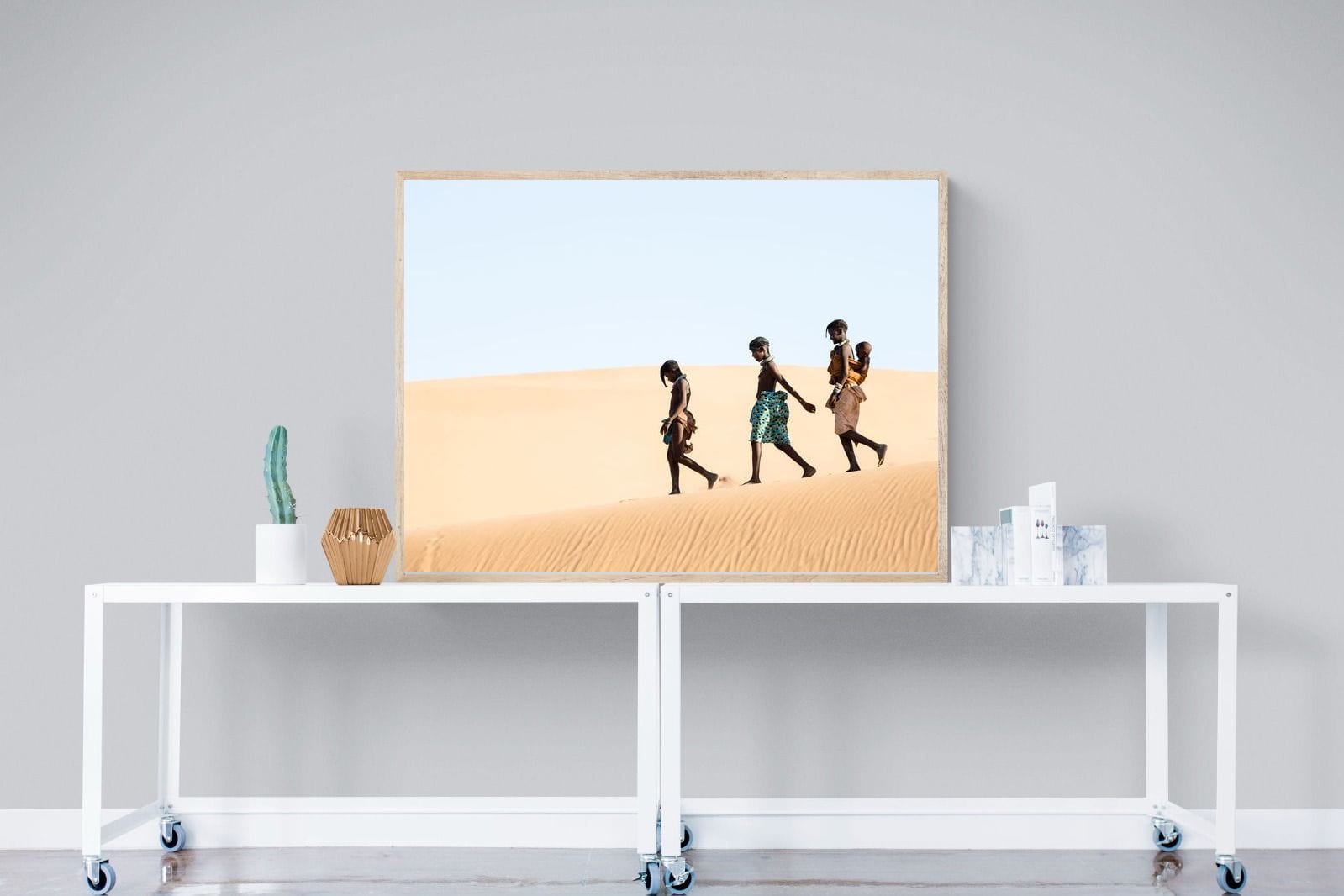 Himba Kids-Wall_Art-120 x 90cm-Mounted Canvas-Wood-Pixalot