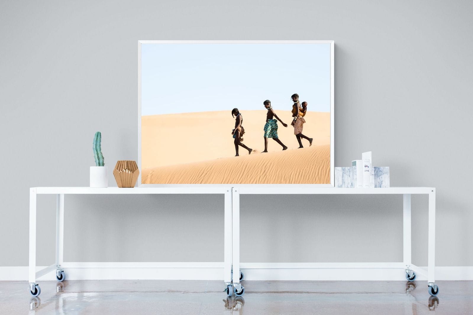 Himba Kids-Wall_Art-120 x 90cm-Mounted Canvas-White-Pixalot