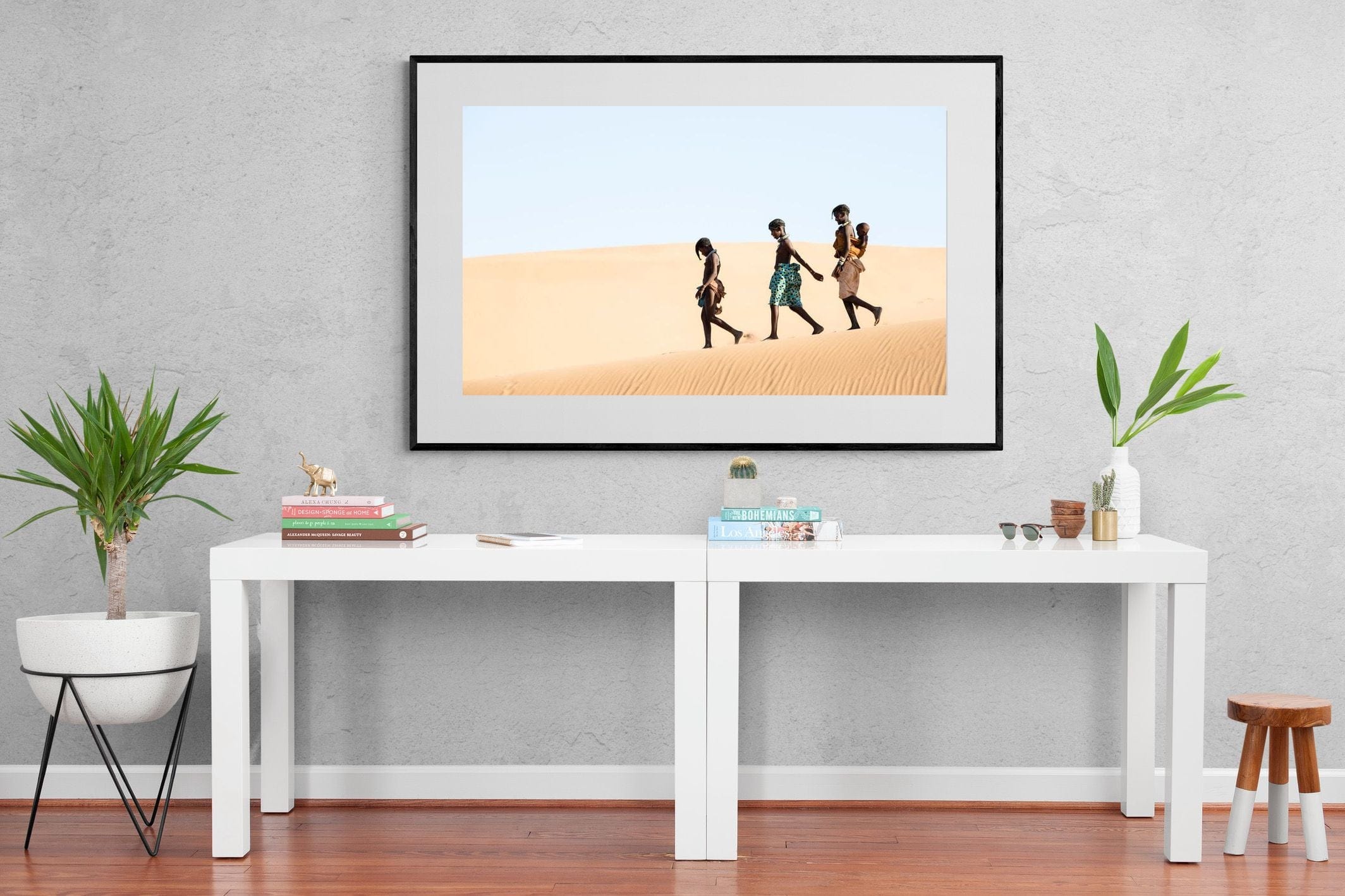 Himba Kids-Wall_Art-150 x 100cm-Framed Print-Black-Pixalot
