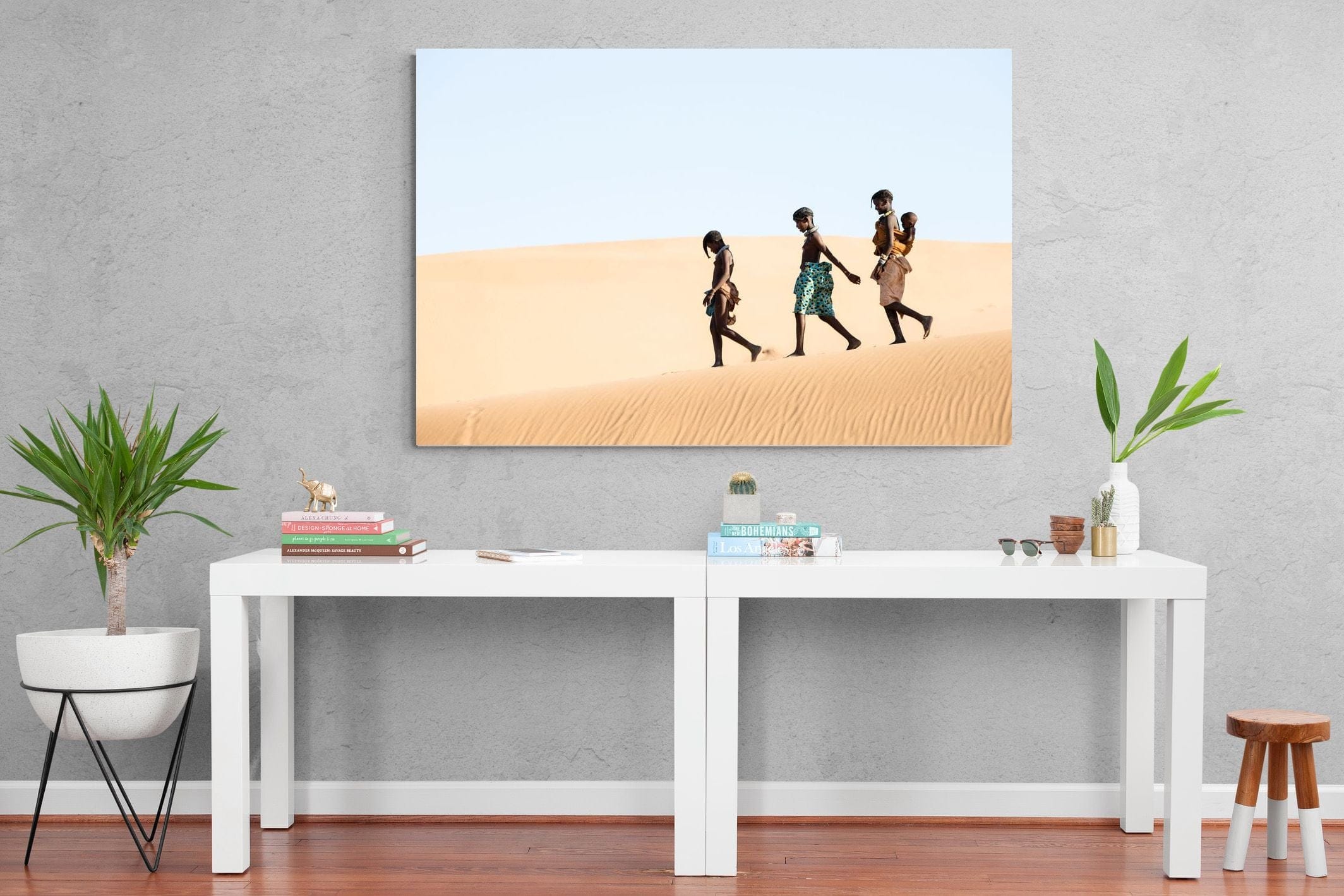 Himba Kids-Wall_Art-150 x 100cm-Mounted Canvas-No Frame-Pixalot