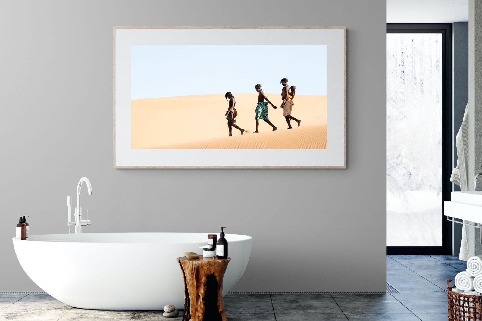 Himba Kids-Wall_Art-180 x 110cm-Framed Print-Wood-Pixalot