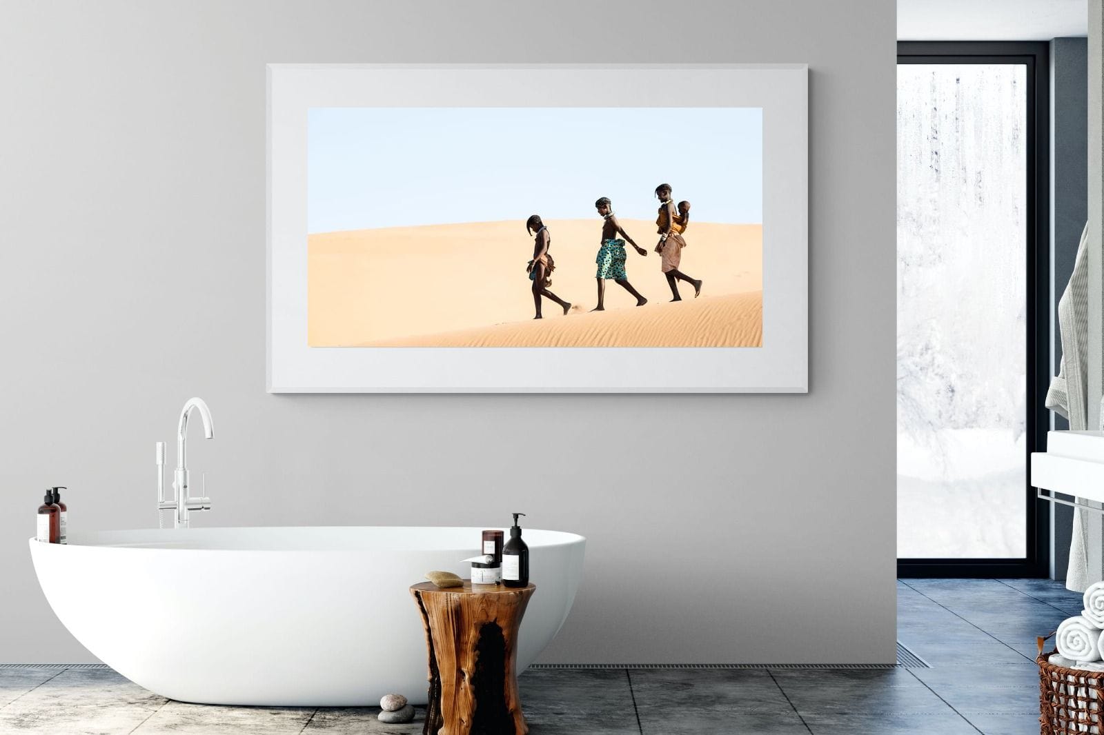 Himba Kids-Wall_Art-180 x 110cm-Framed Print-White-Pixalot