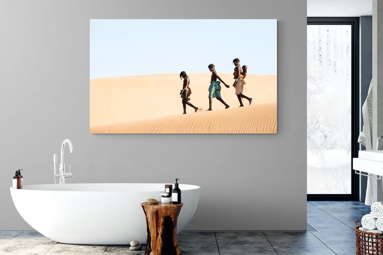 Himba Kids-Wall_Art-180 x 110cm-Mounted Canvas-No Frame-Pixalot