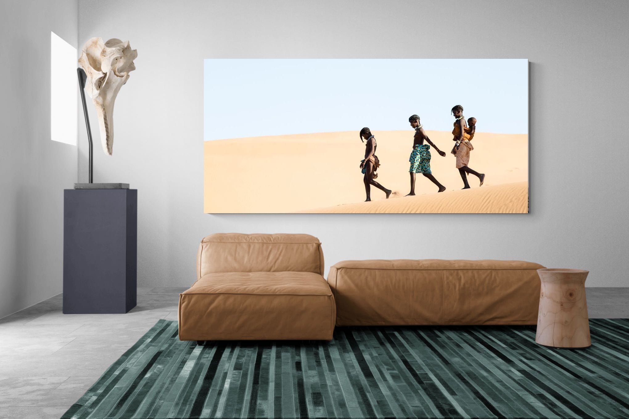 Himba Kids-Wall_Art-275 x 130cm-Mounted Canvas-No Frame-Pixalot