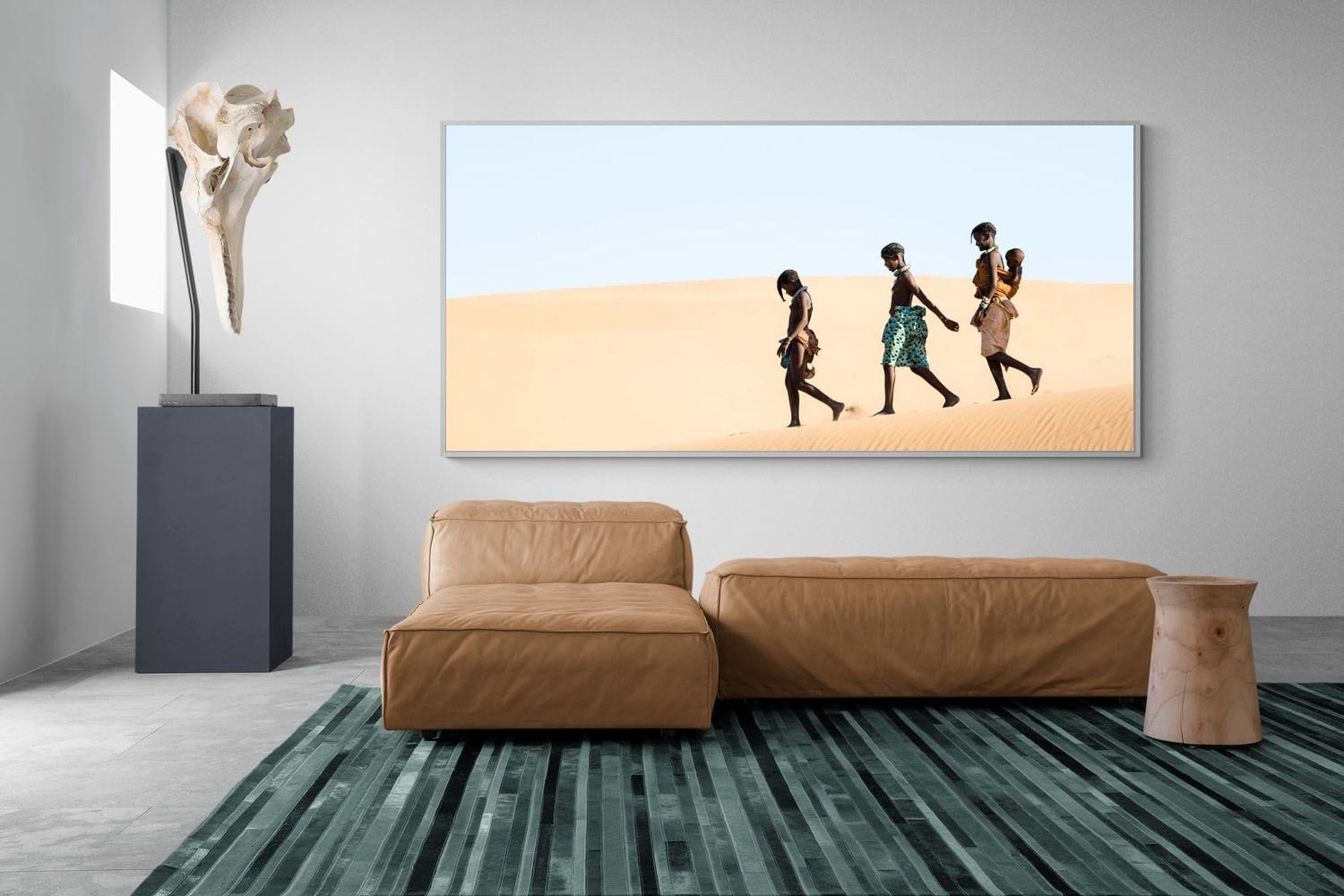 Himba Kids-Wall_Art-275 x 130cm-Mounted Canvas-White-Pixalot