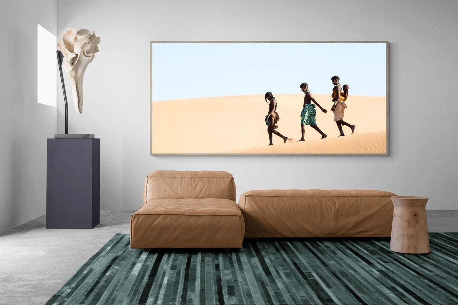 Himba Kids-Wall_Art-275 x 130cm-Mounted Canvas-Wood-Pixalot