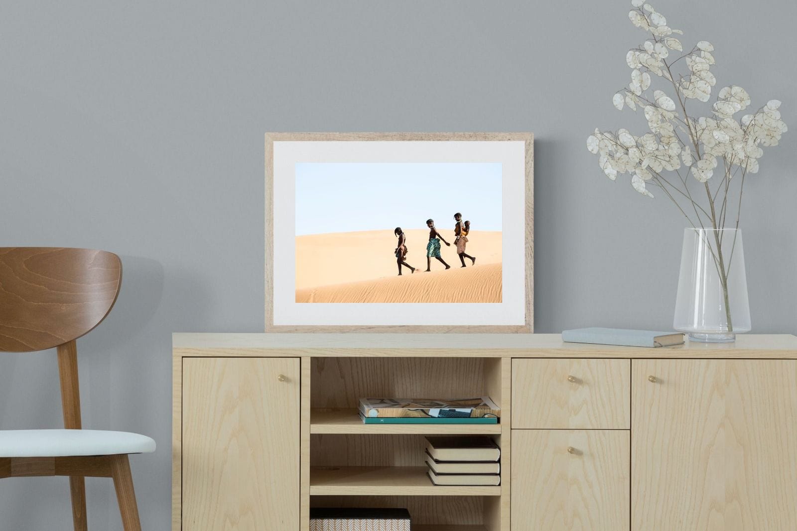 Himba Kids-Wall_Art-60 x 45cm-Framed Print-Wood-Pixalot