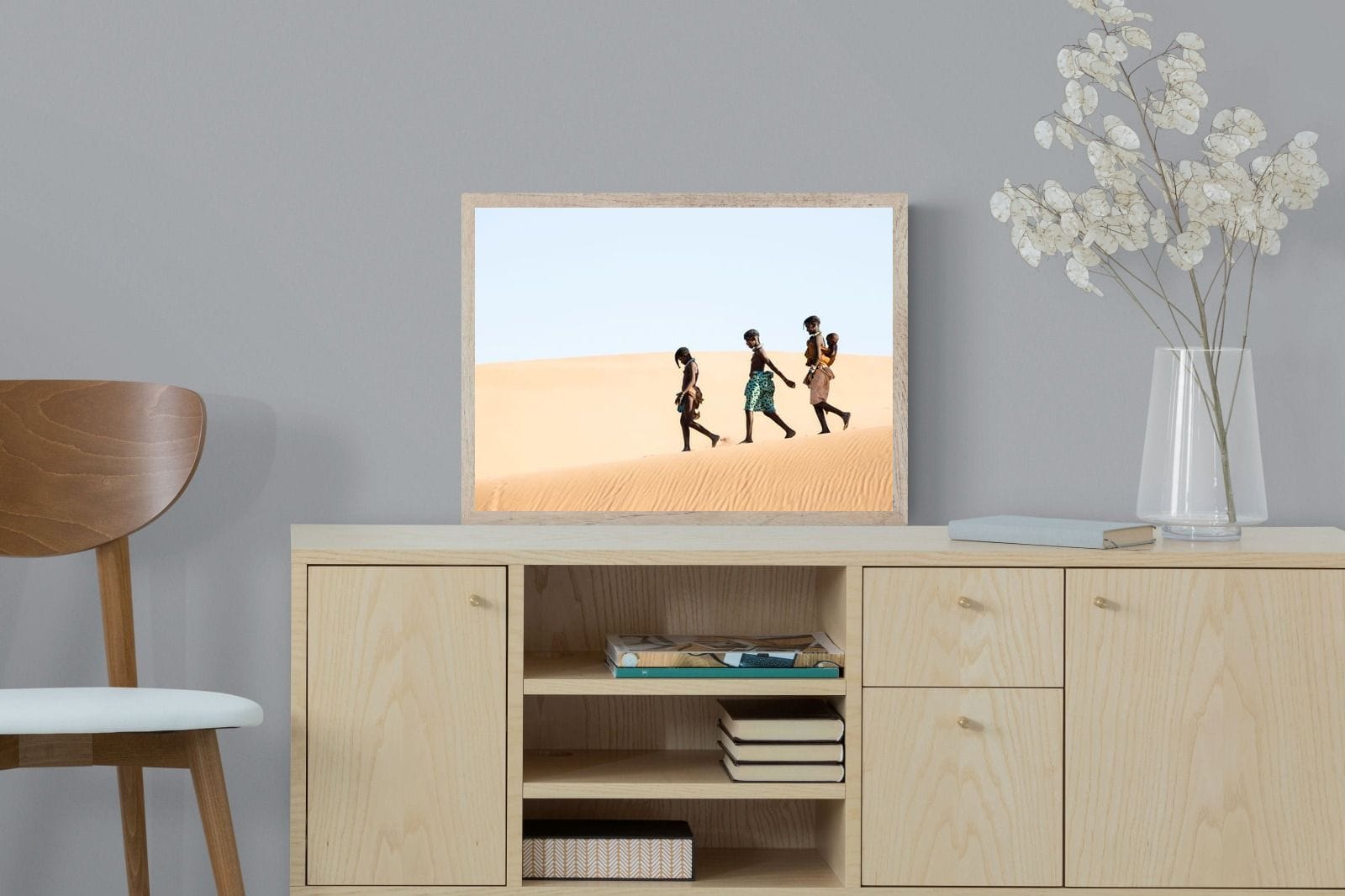 Himba Kids-Wall_Art-60 x 45cm-Mounted Canvas-Wood-Pixalot