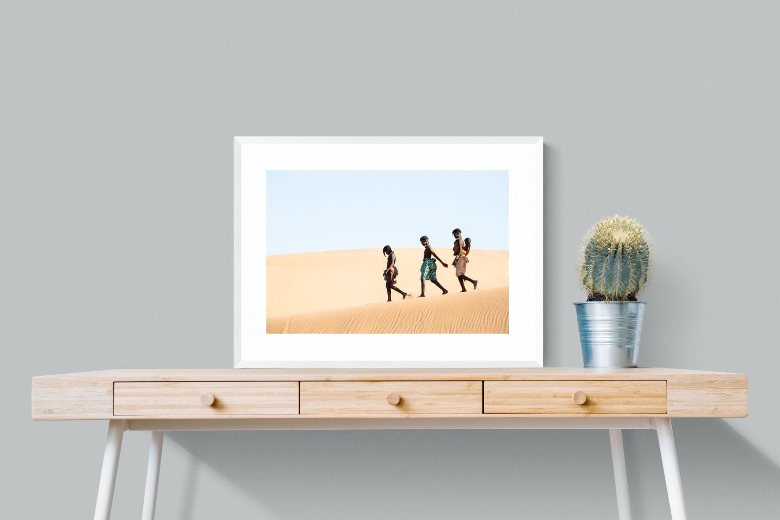 Himba Kids-Wall_Art-80 x 60cm-Framed Print-White-Pixalot