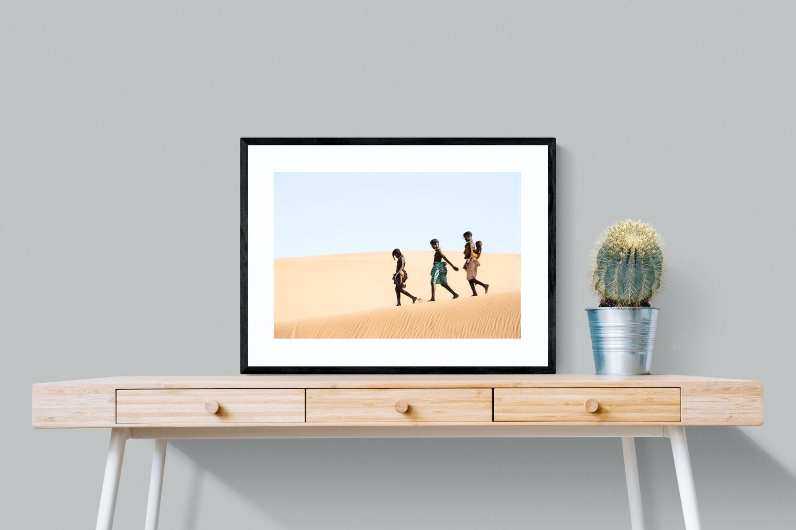 Himba Kids-Wall_Art-80 x 60cm-Framed Print-Black-Pixalot