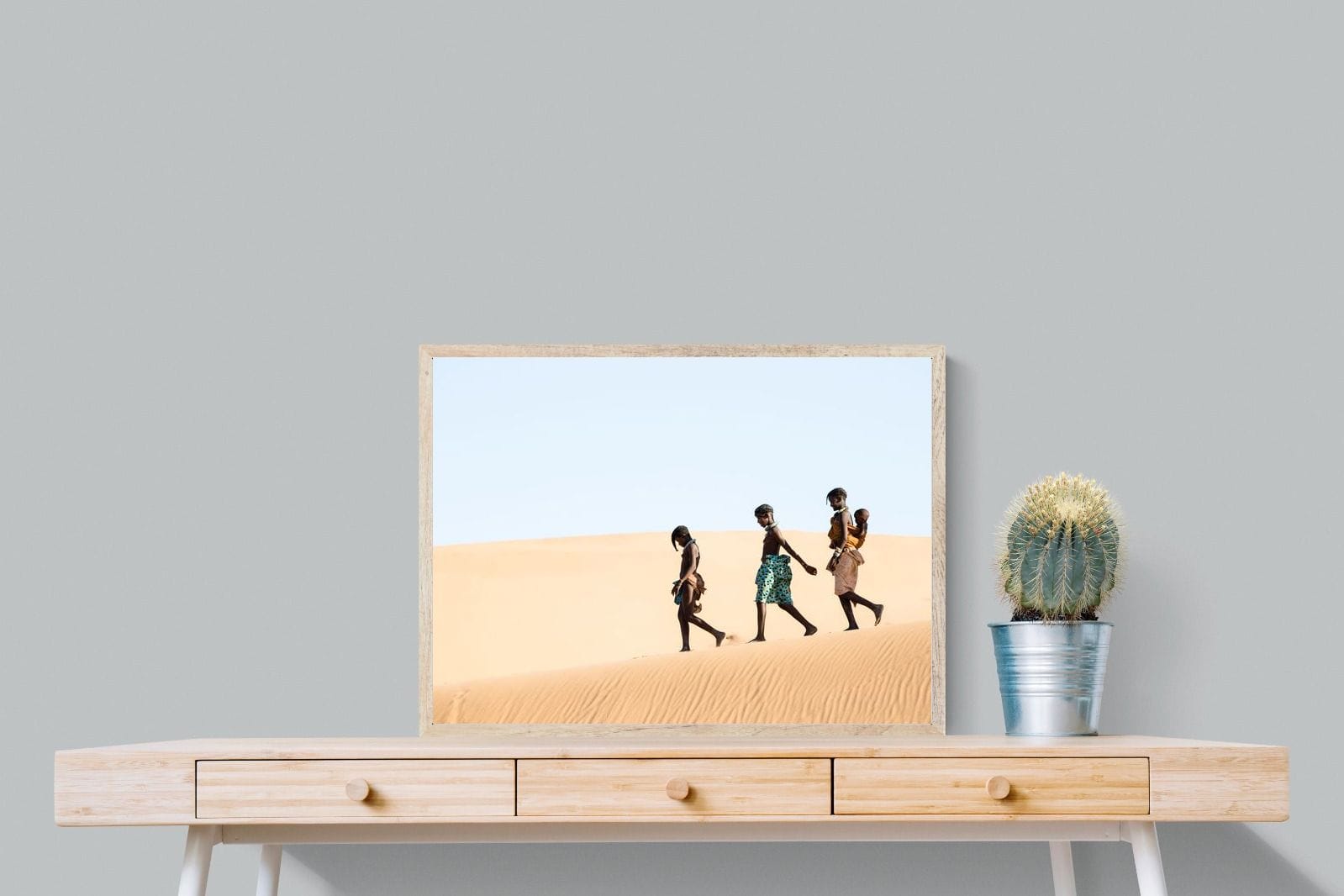 Himba Kids-Wall_Art-80 x 60cm-Mounted Canvas-Wood-Pixalot
