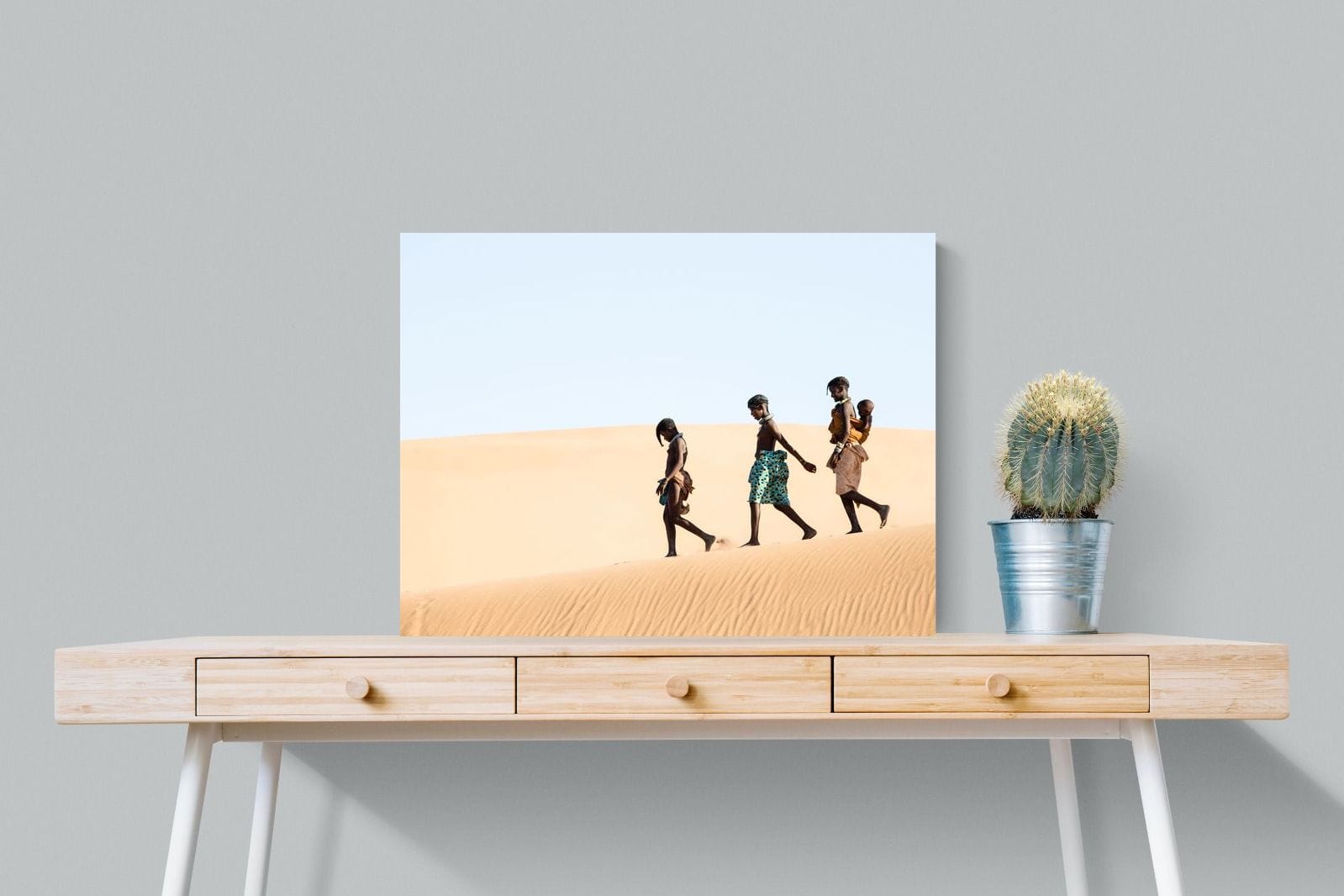 Himba Kids-Wall_Art-80 x 60cm-Mounted Canvas-No Frame-Pixalot