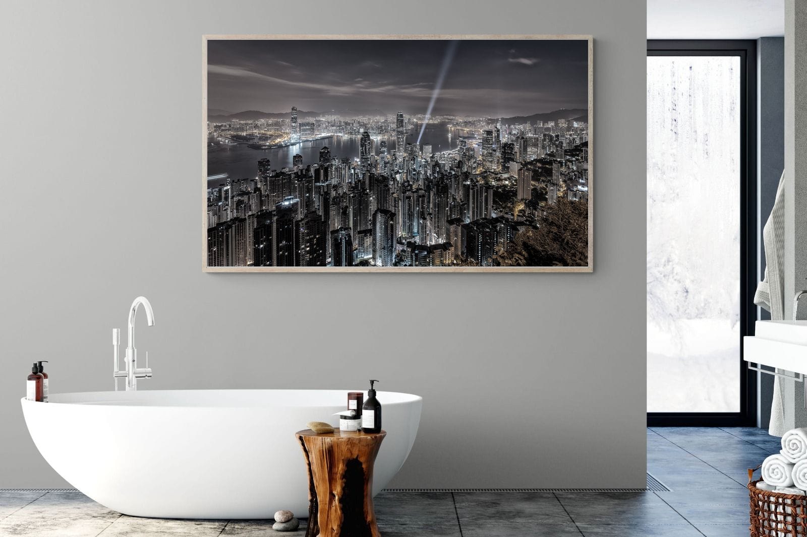 Hong Kong Harbour-Wall_Art-180 x 110cm-Mounted Canvas-Wood-Pixalot