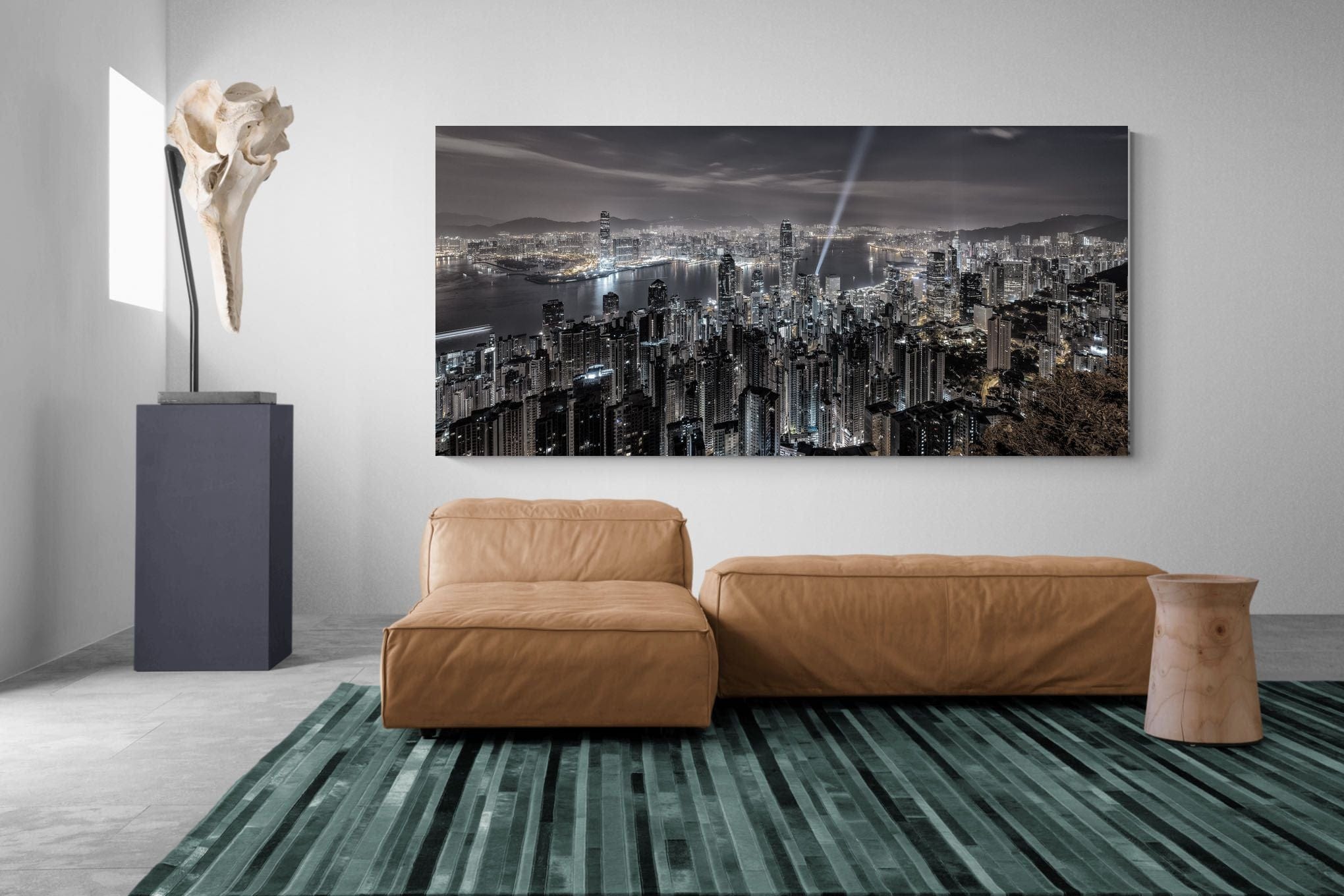 Hong Kong Harbour-Wall_Art-275 x 130cm-Mounted Canvas-No Frame-Pixalot