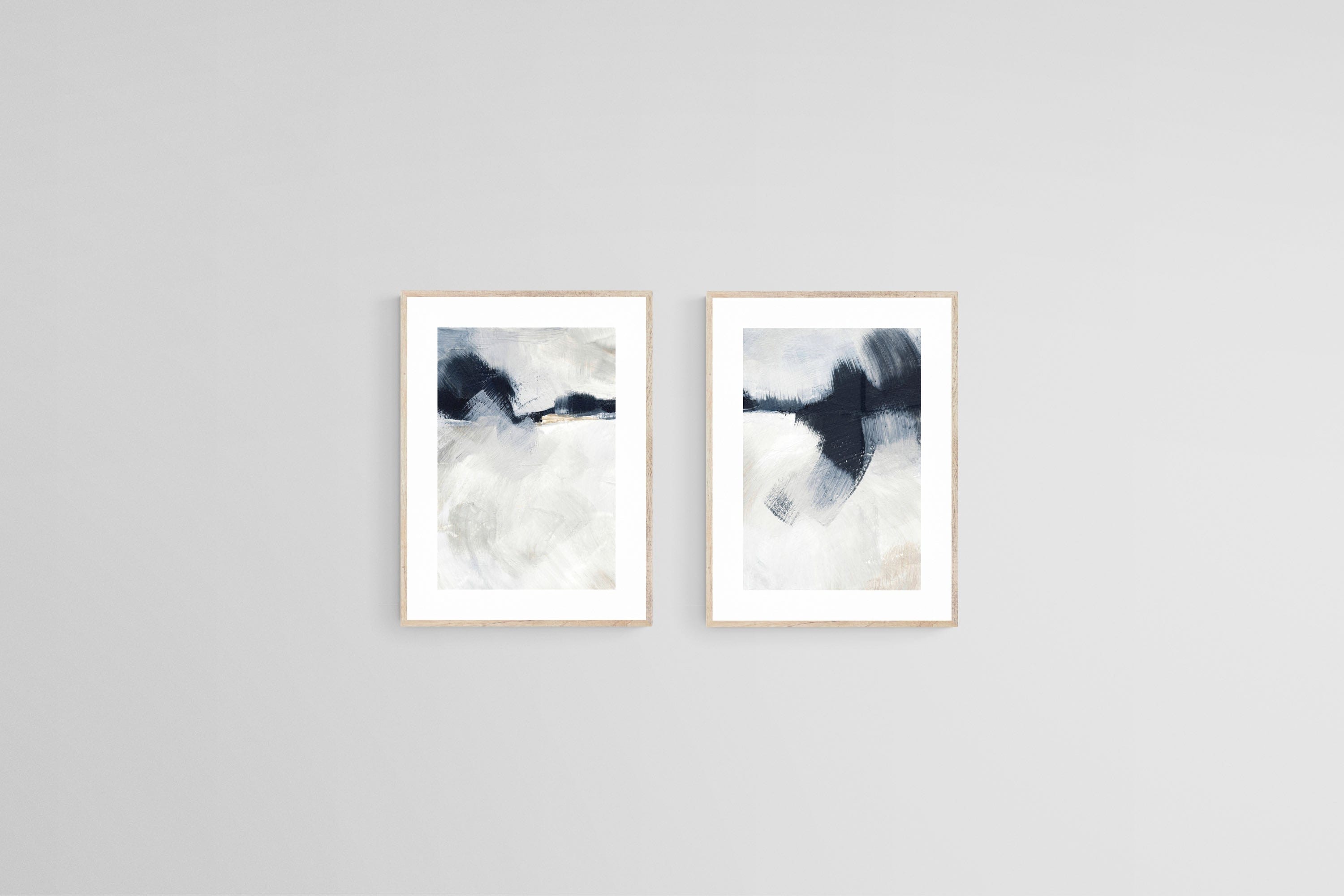 Horizon Set-Wall_Art-45 x 60cm (x2)-Framed Print-Wood-Pixalot