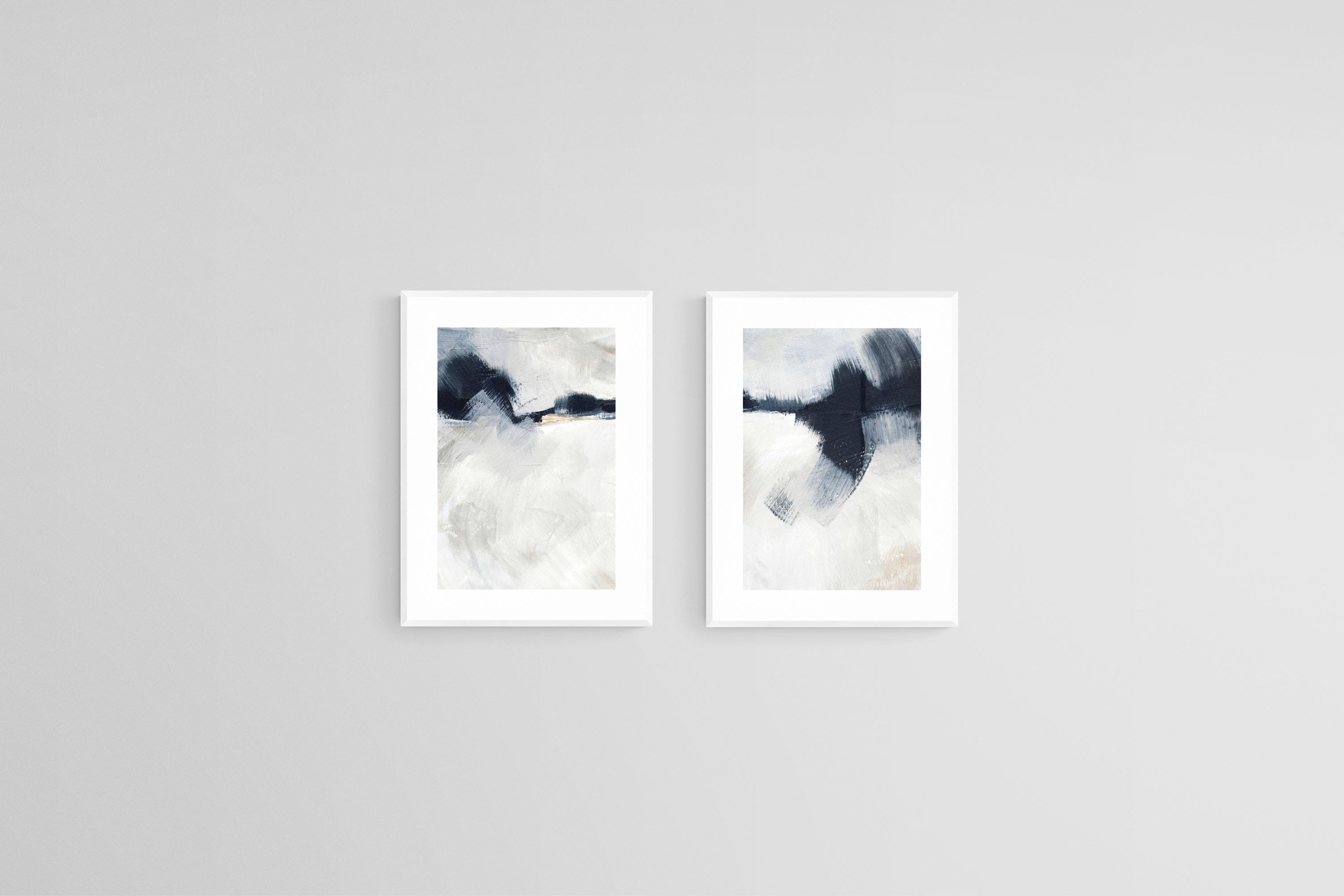 Horizon Set-Wall_Art-45 x 60cm (x2)-Framed Print-White-Pixalot