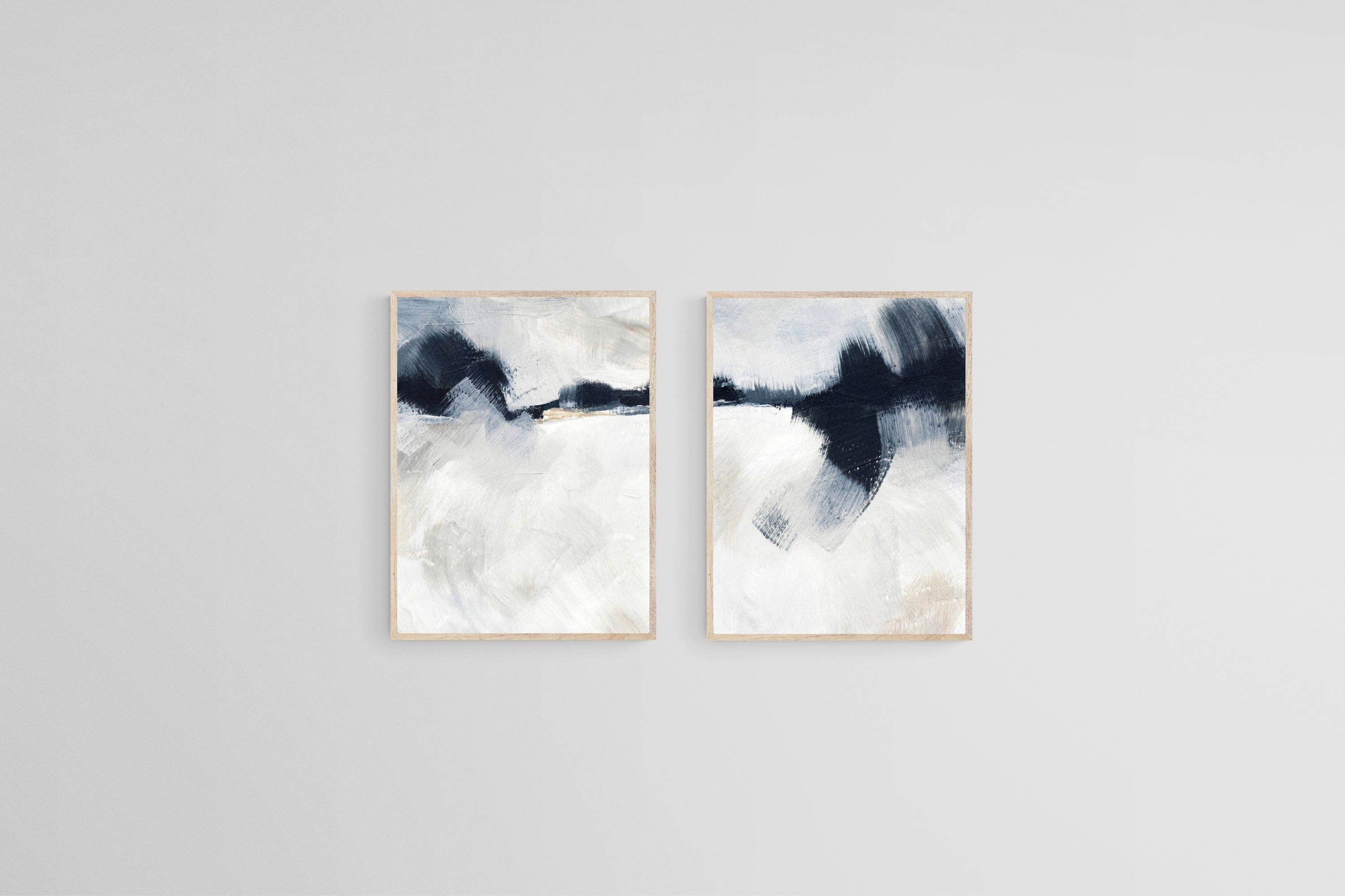 Horizon Set-Wall_Art-45 x 60cm (x2)-Mounted Canvas-Wood-Pixalot